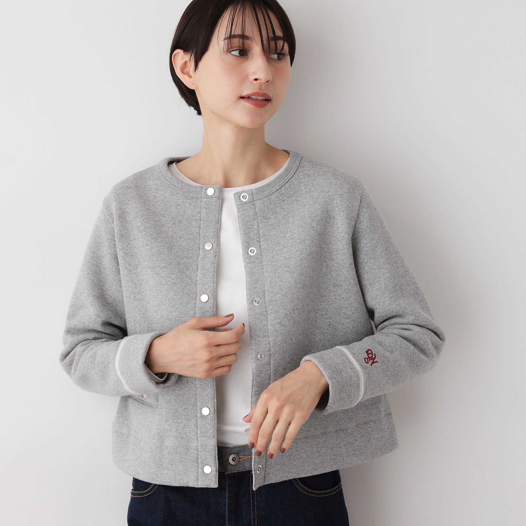 Dessin「【日本製/洗える】吊り裏毛カーディガン」|カーディガン|