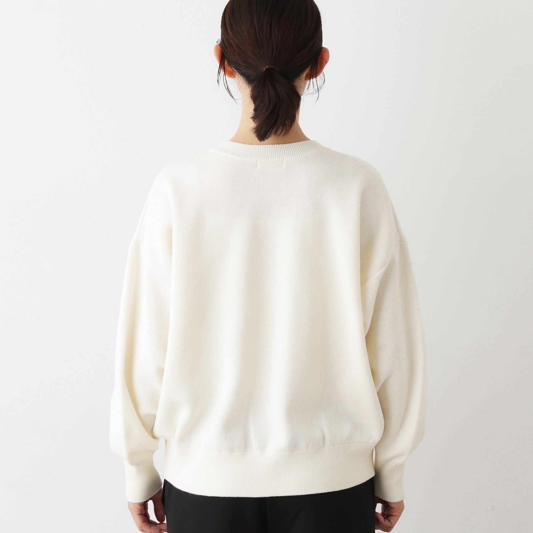 Dessin「【洗える】Dサガラ刺繍ワッペン付きニット」|ニット・セーター|