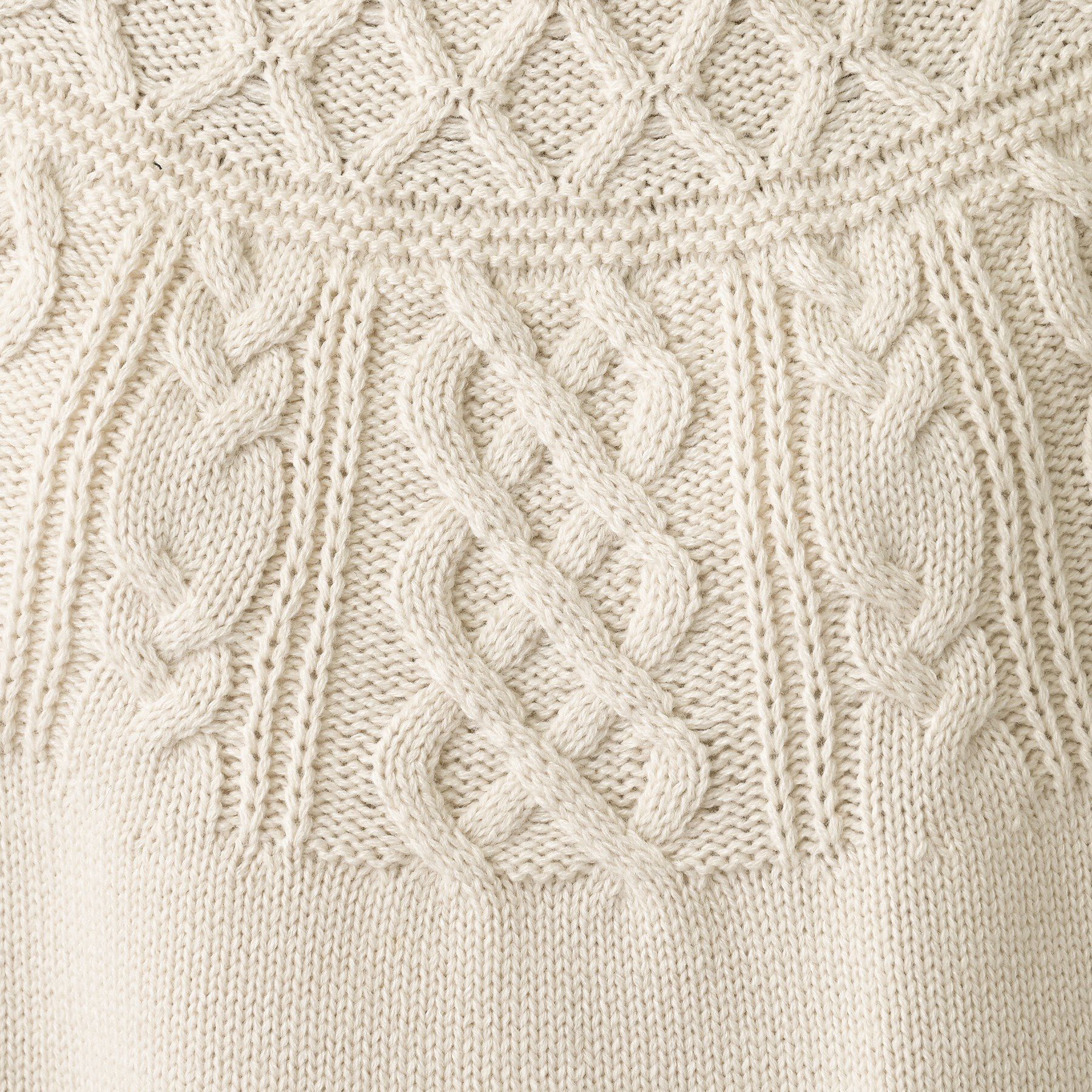 Dessin「【着映え/洗える】求心ケーブル編みハイネックニット」|ニット・セーター|