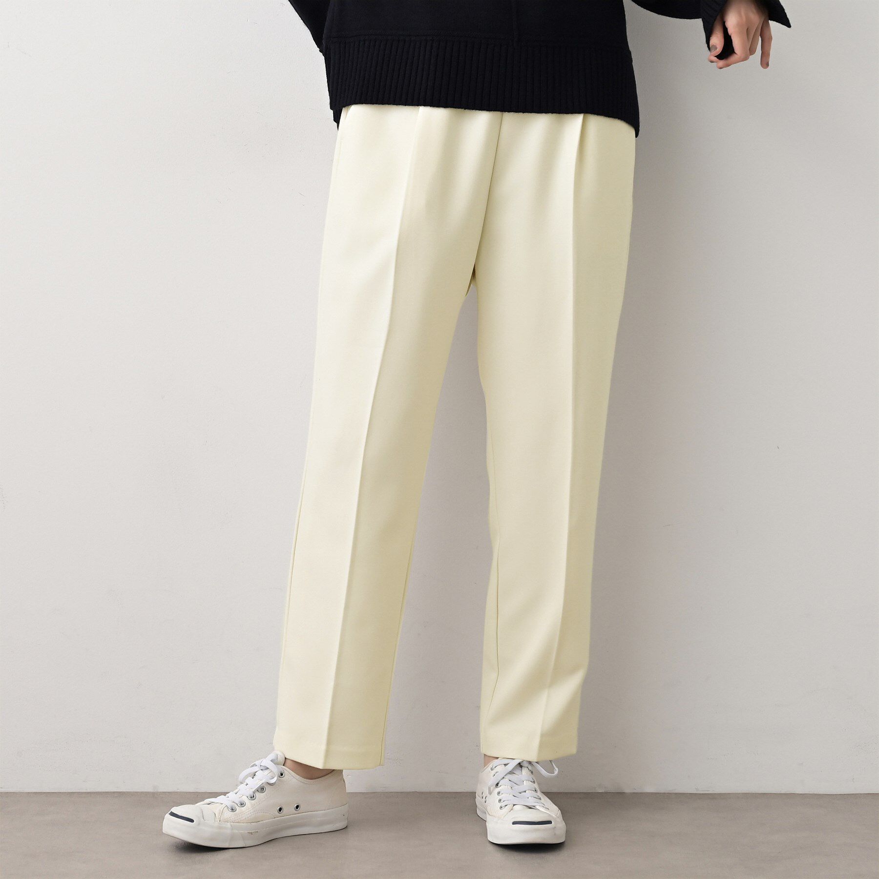 Dessin「【ウエストゴム/裏地付き】コンフォートテーパードパンツ」|その他|