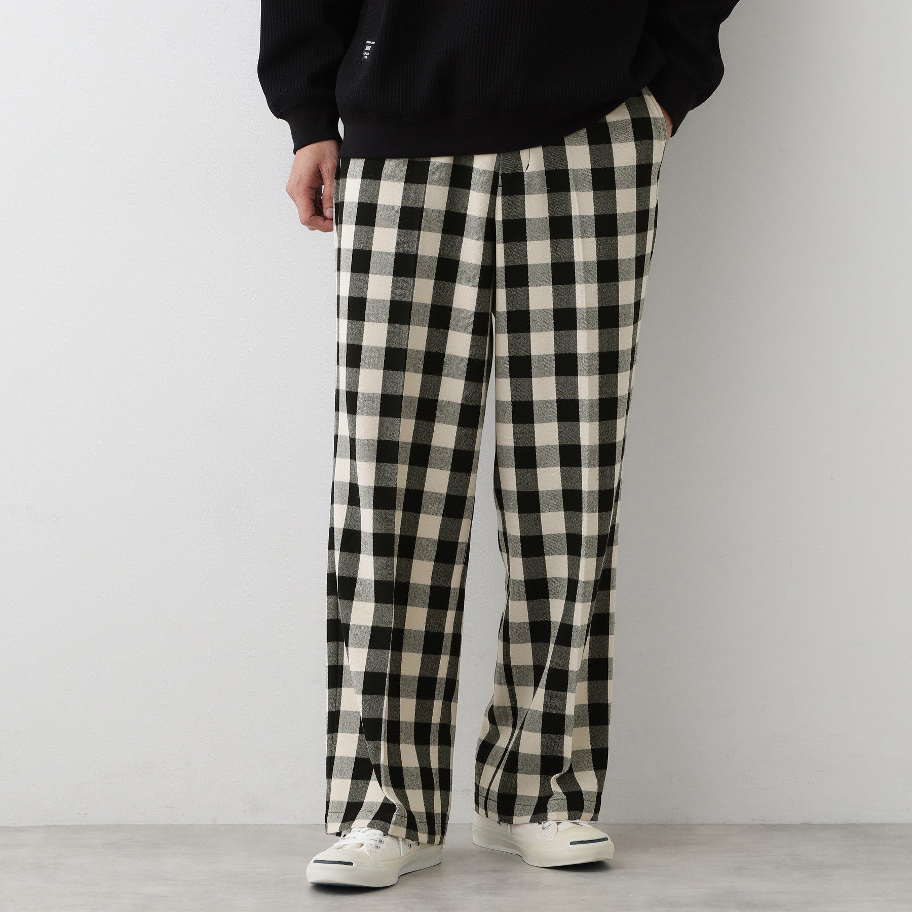 Dessin「【洗える】チェック柄ドロストパンツ」|その他|
