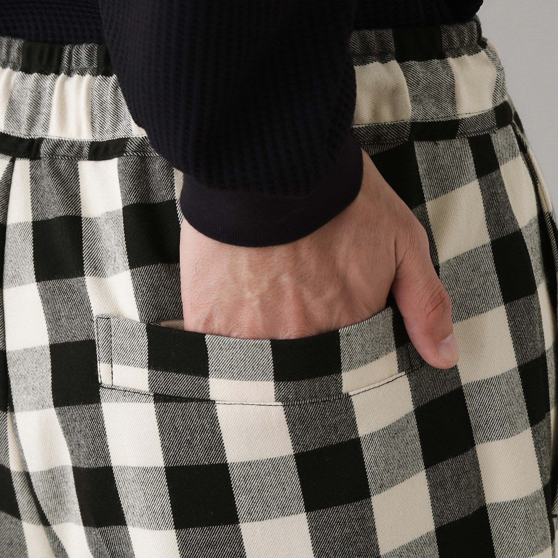Dessin「【洗える】チェック柄ドロストパンツ」|その他|