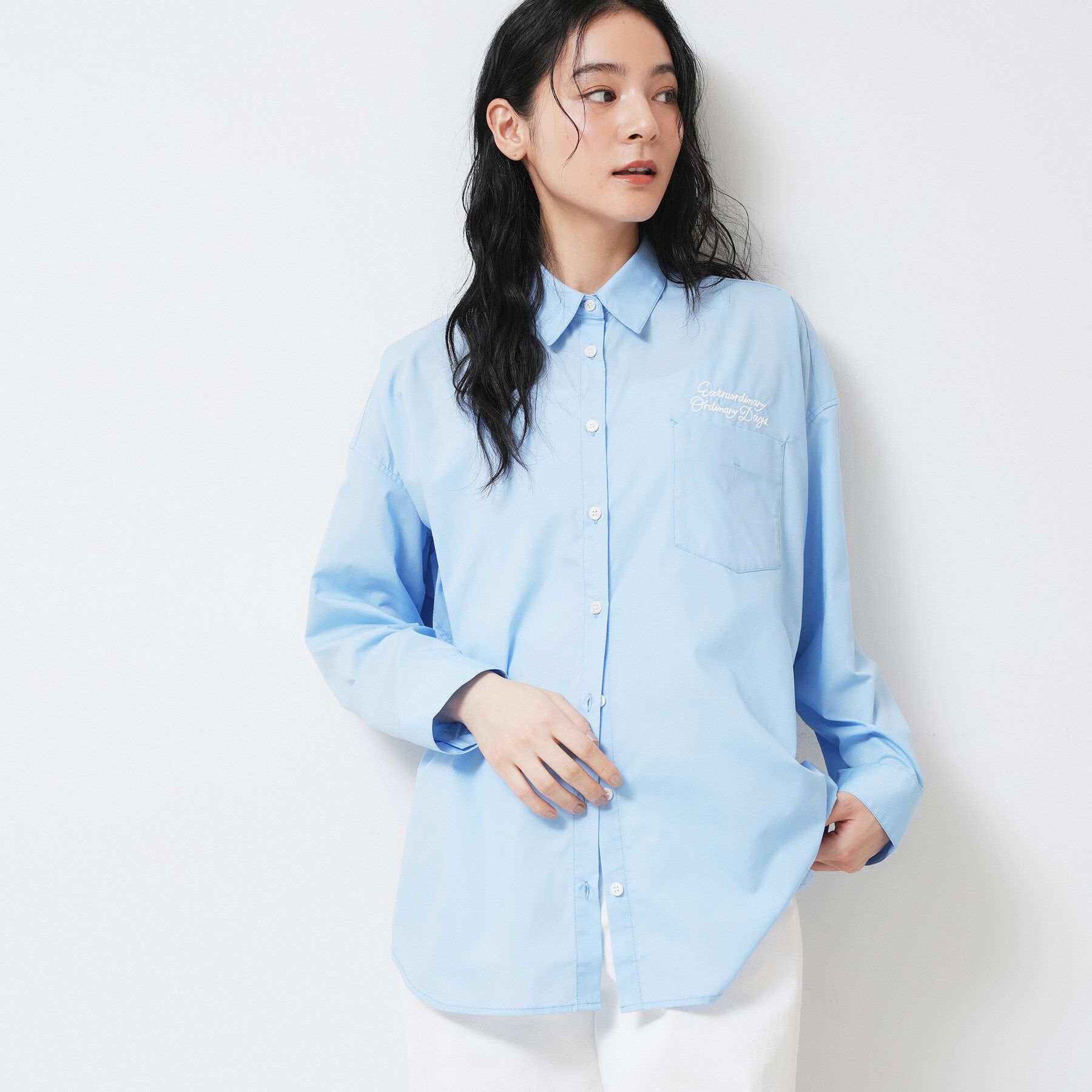 Dessin「【洗える】刺繍ロゴ入りオーバーシャツ」|シャツ・ブラウス|