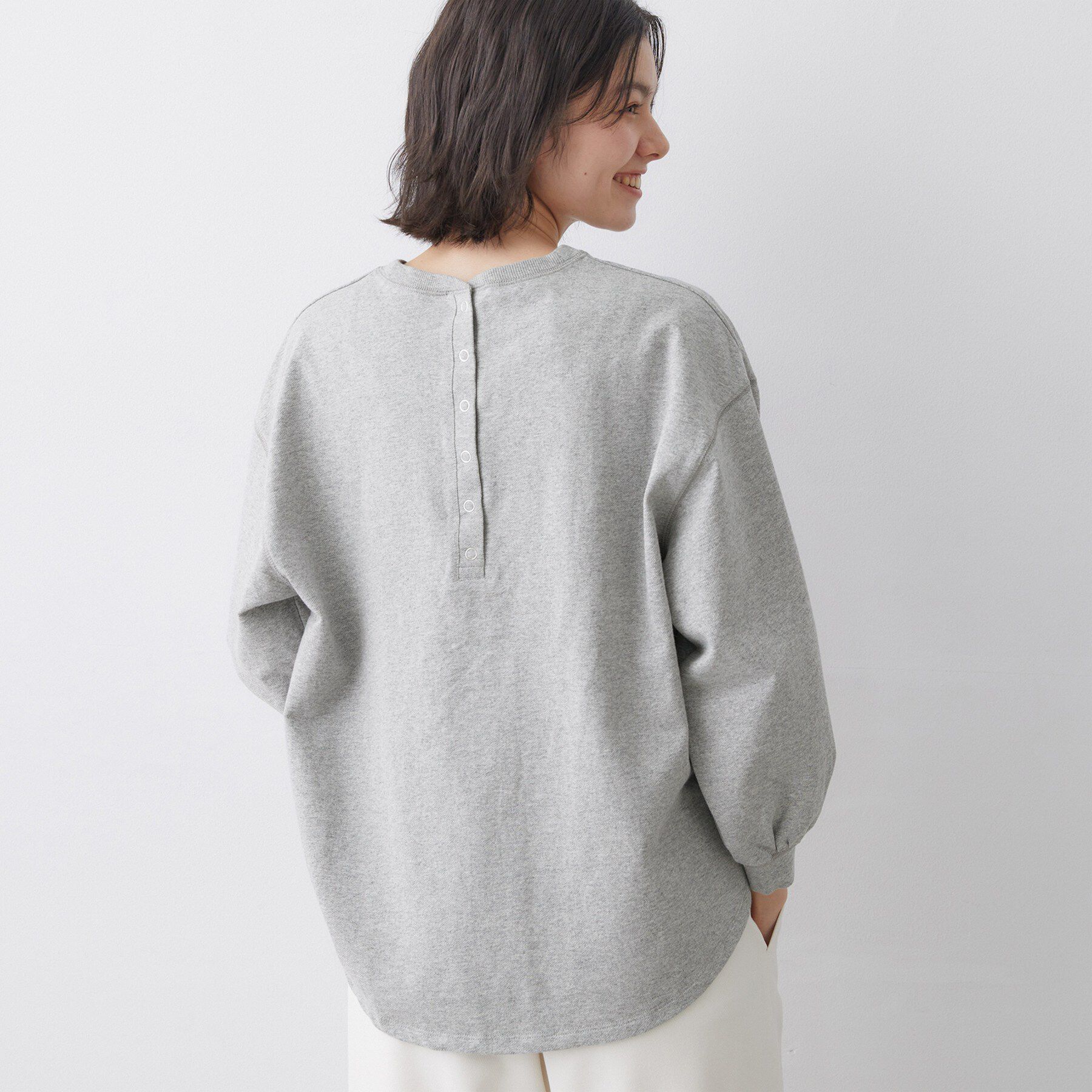 Dessin「【360度可愛い・洗える】バックヘンリーカットソー」|Tシャツ・カットソー|