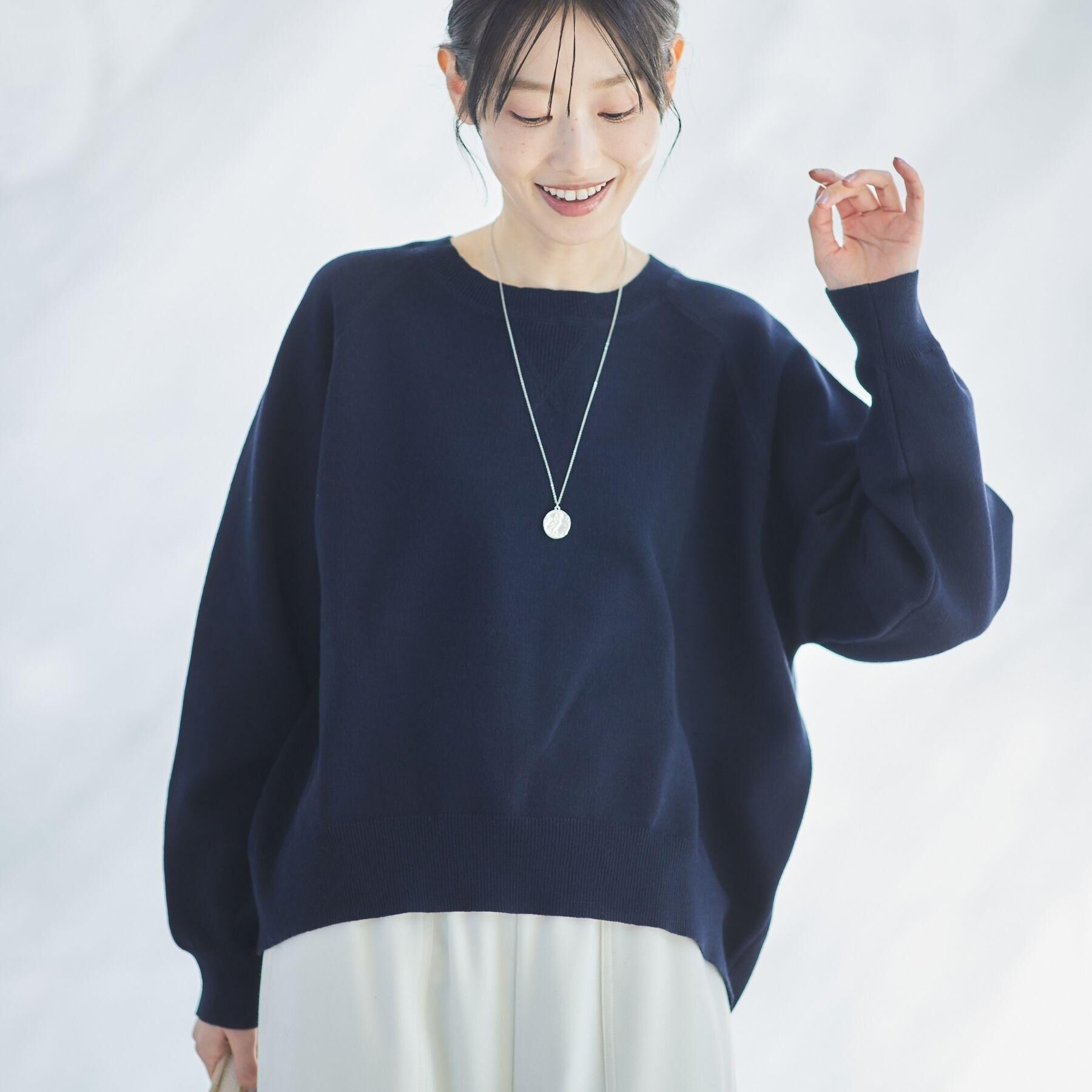 Dessin「【洗える】スウェットライクニット」|ニット・セーター|