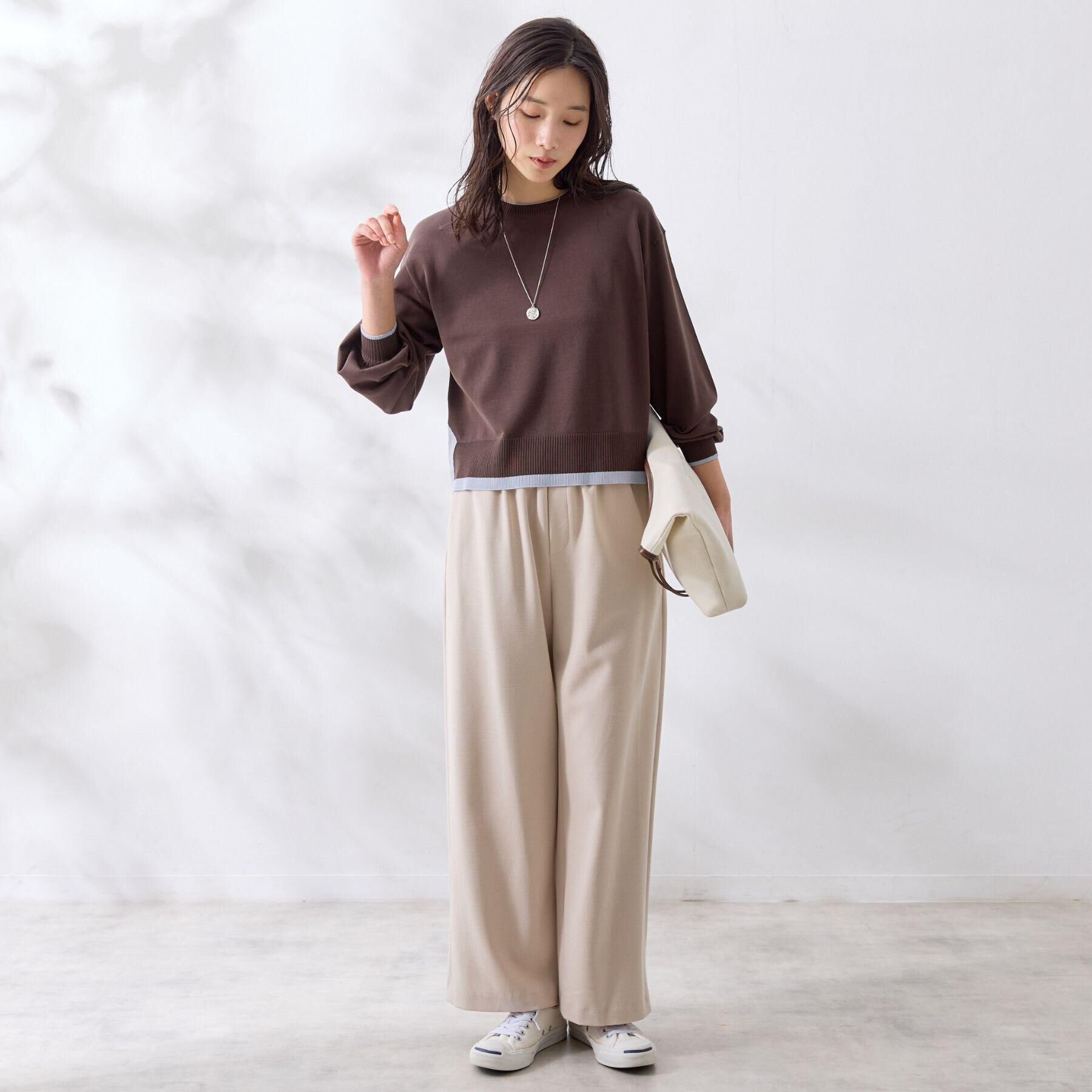 Dessin「【洗える】バイカラーデザインニット」|ニット・セーター|