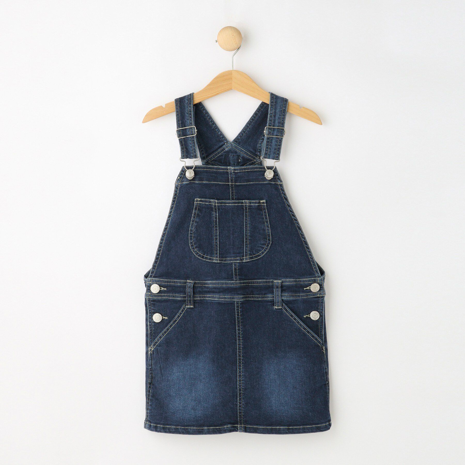 Dessin「ハイストレッチデニムジャンパースカート」|ワンピース|ブルー(093)