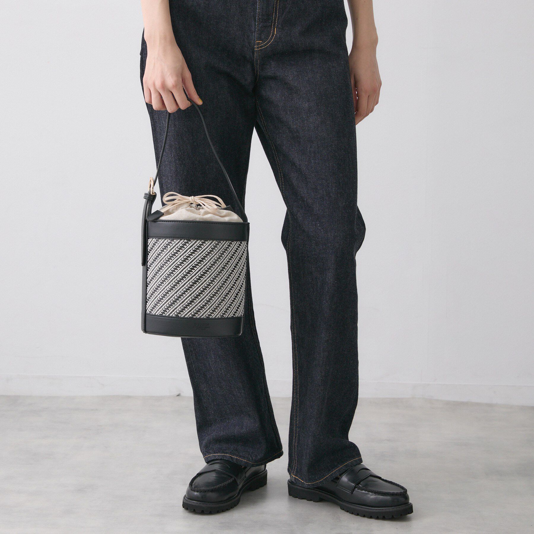 Dessin「ストライプ柄バッグコンビバケツショルダー」|ショルダー・メッセンジャー|