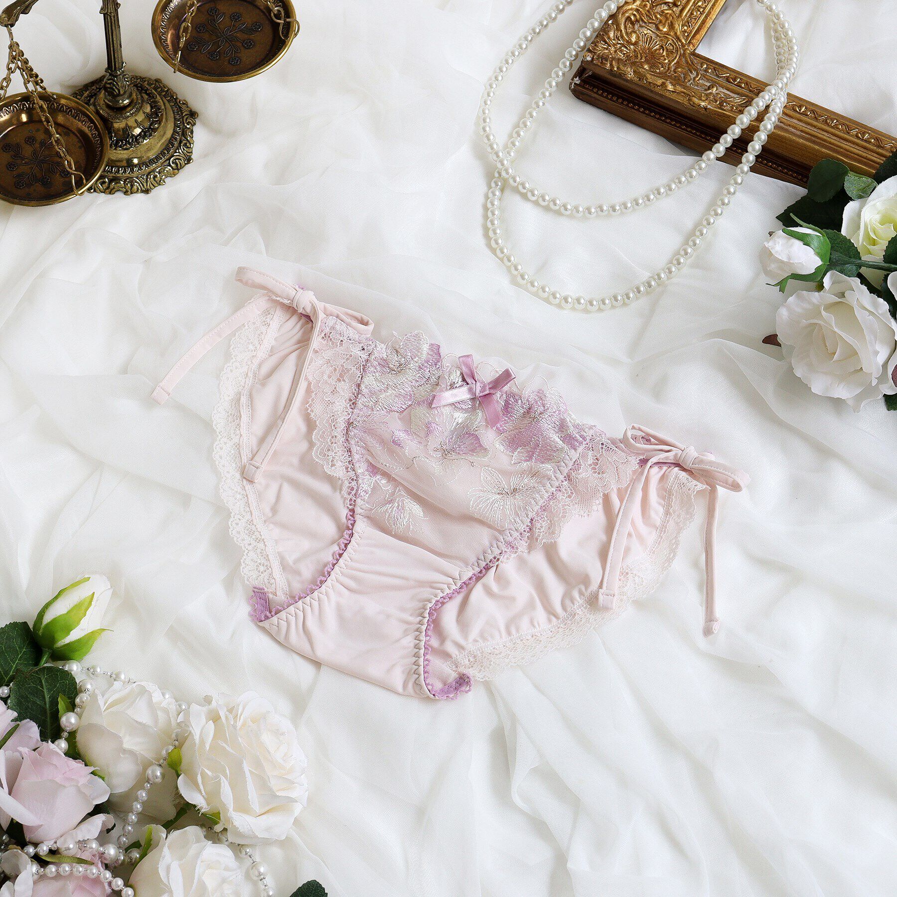 Risa Magli「アルメル リボンショーツ」|インナー|ピンク(071)