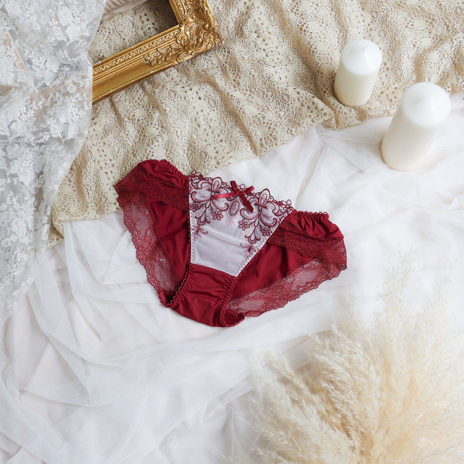 Risa Magli「スカイラー ノーマルショーツ」|インナー|ボルドー(064)