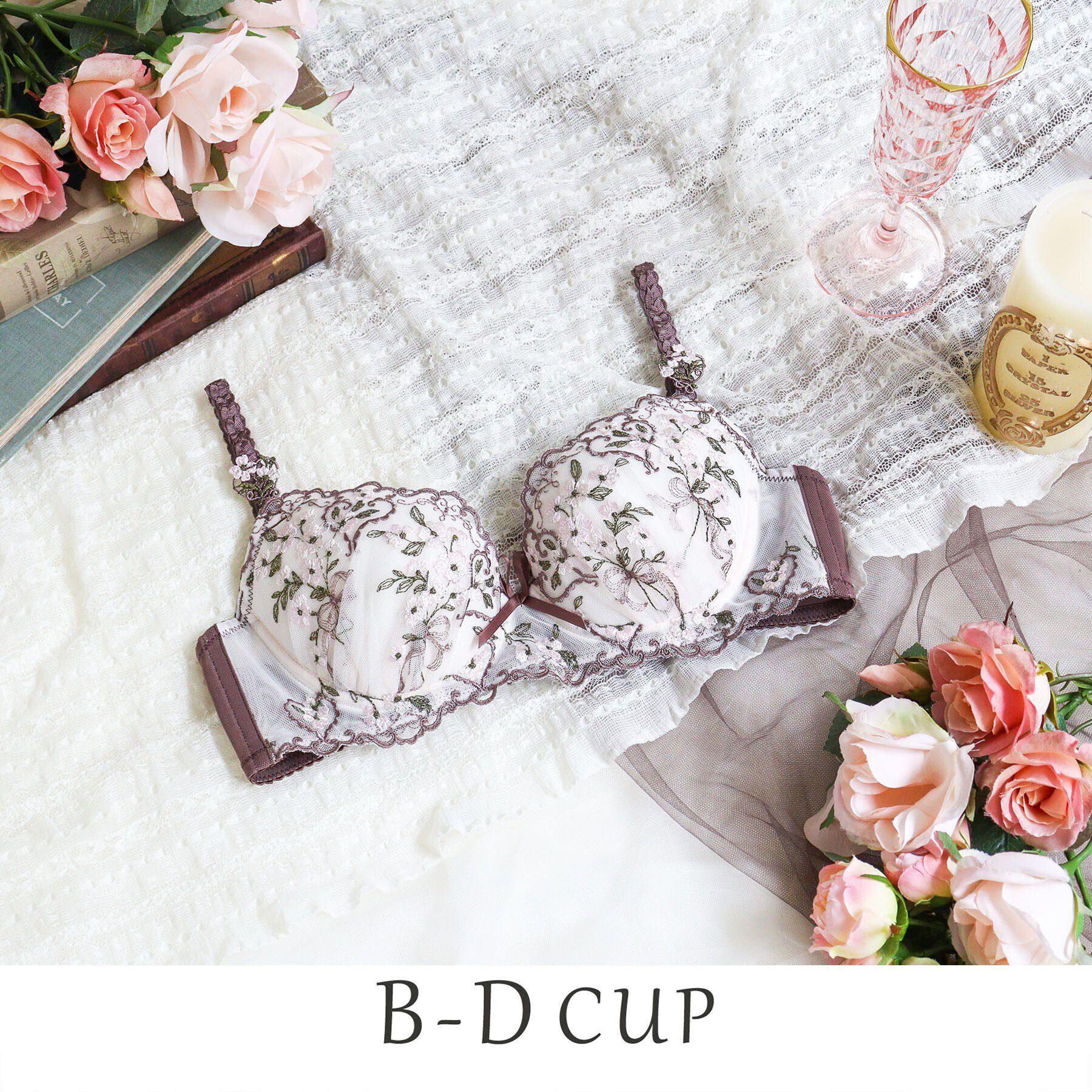 Risa Magli「リア ブラジャー（B-D）＜スウィートリッチ＞」|インナー|ブラウン(043)