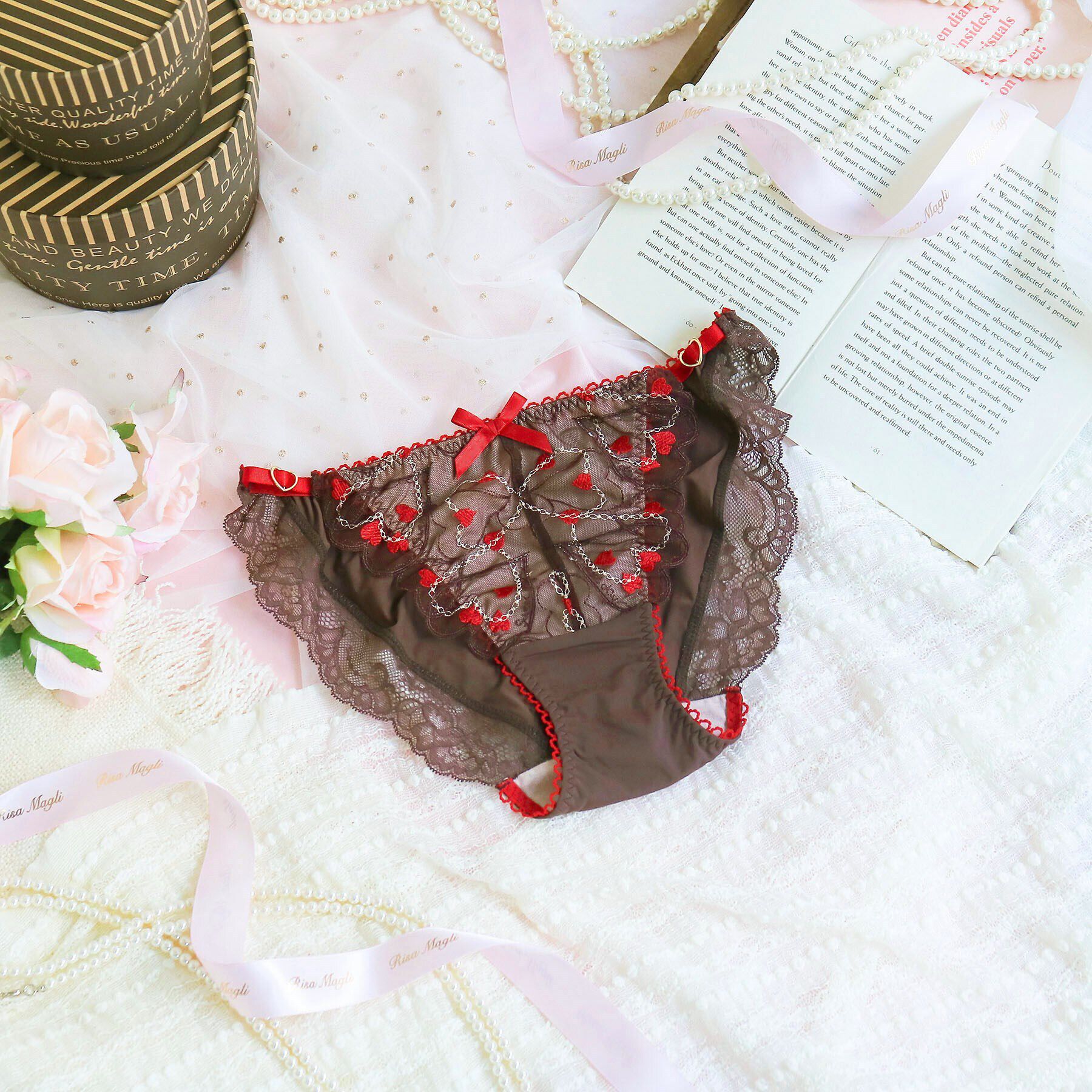 Risa Magli「ジアン ノーマルショーツ」|インナー|ブラウン(043)