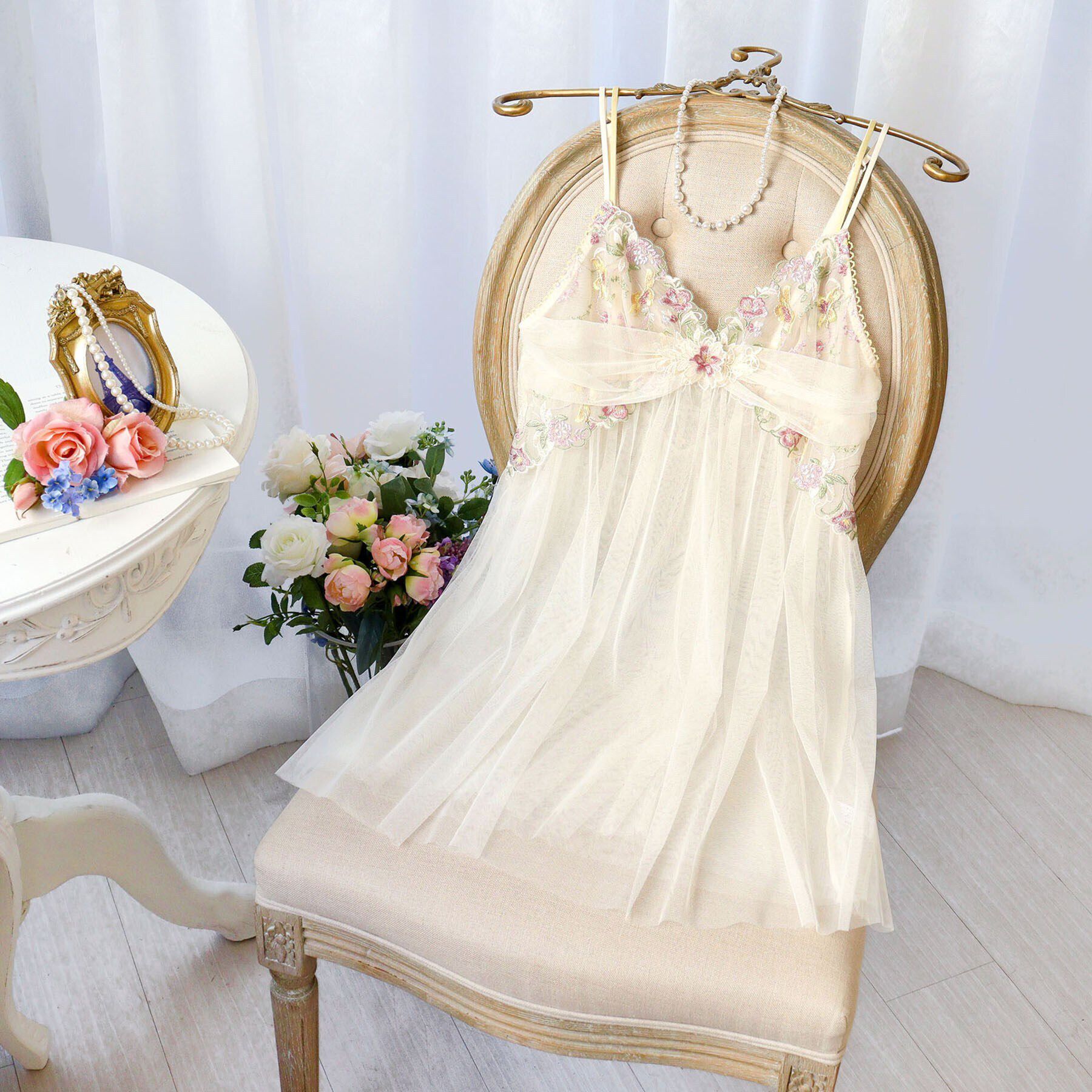 Risa Magli「アイリィー スリップ」|キャミソール|アイボリー(004)