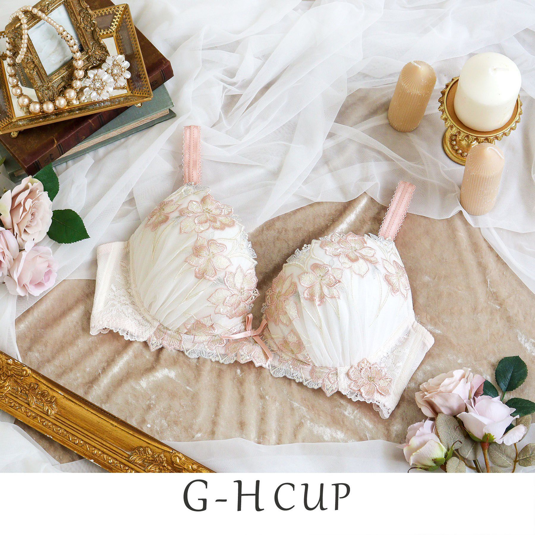 Risa Magli「アデリーノ ブラジャー （G-H） ＜V Make Type＞」|インナー|ピンク(071)