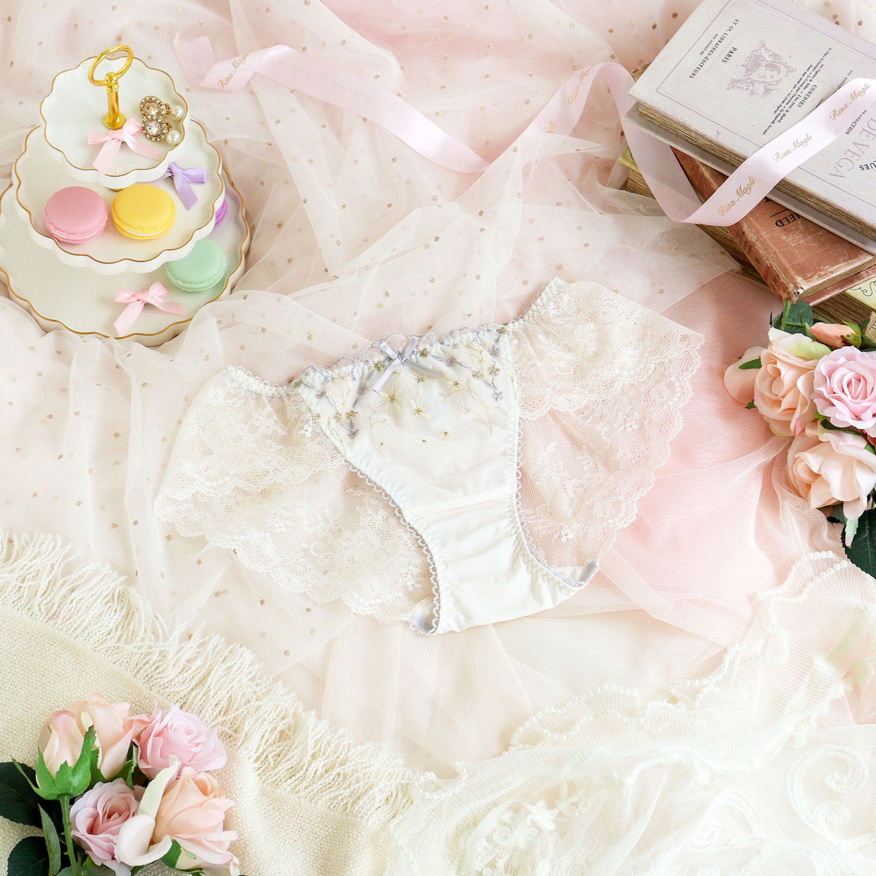 Risa Magli「コニー レースショーツ」|インナー|アイボリー(004)