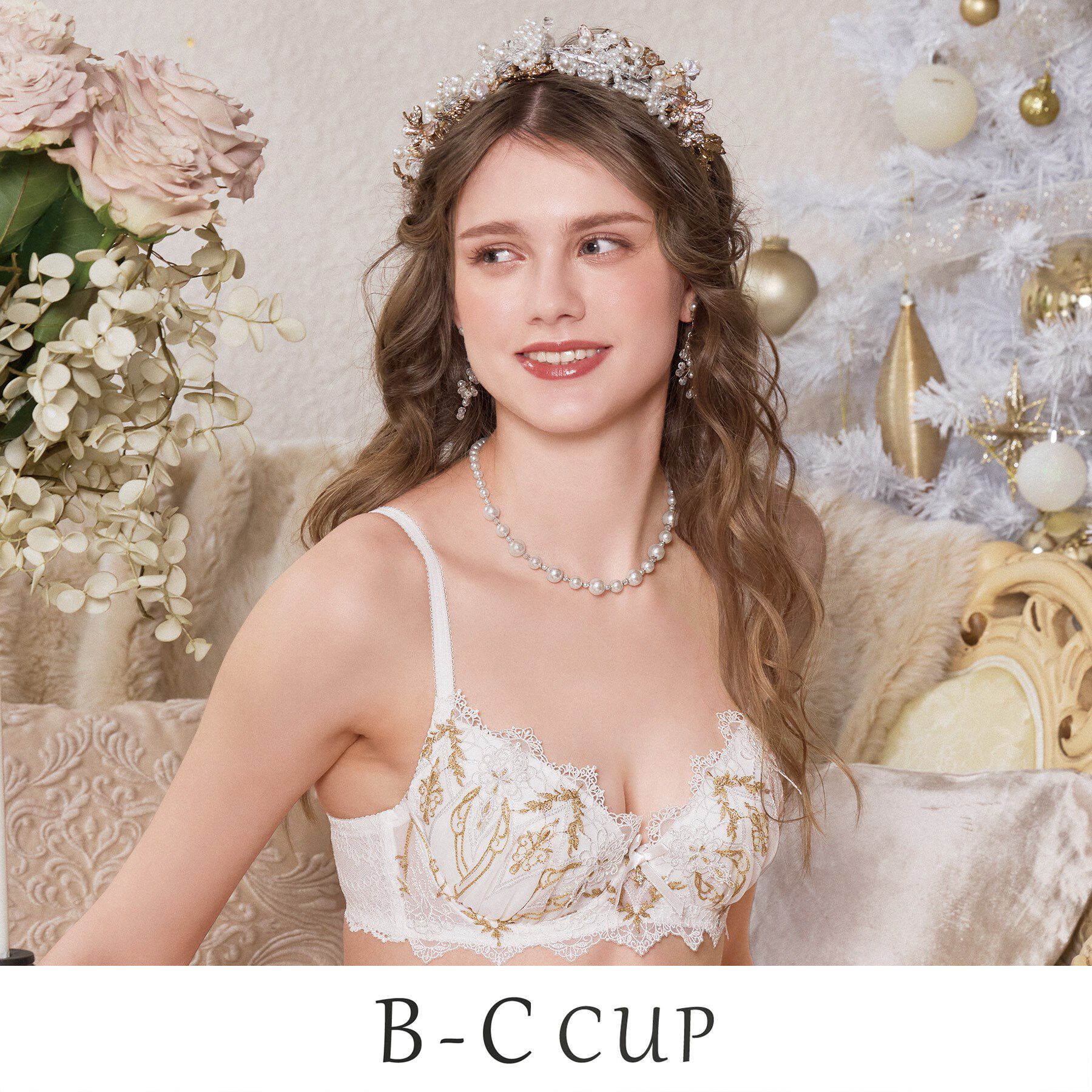 Risa Magli「【ジュエリー】 ブラジャー （B-C） ＜S Make Type＞」|インナー|ホワイト(001)