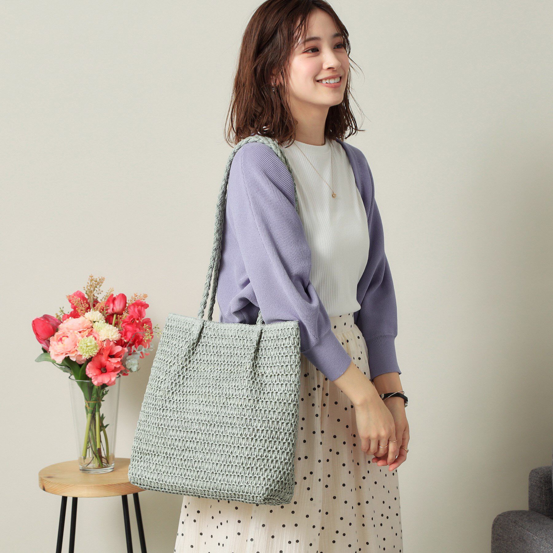 ITS&rsquo;DEMO「雑材ハンドルタックトート」|トートバッグ|