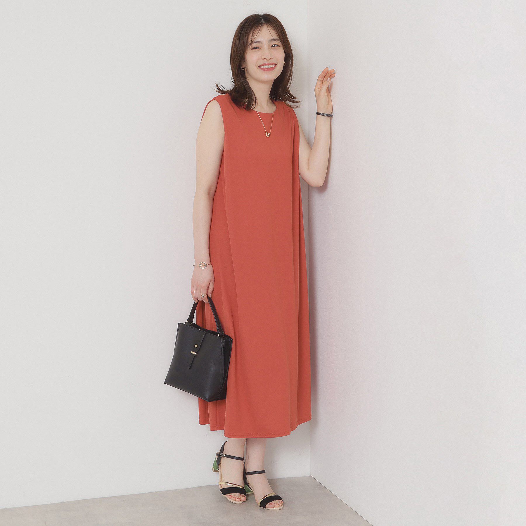 ITS&rsquo;DEMO「【接触冷感／洗濯機OK】カノコカットタックワンピース」|ワンピース|