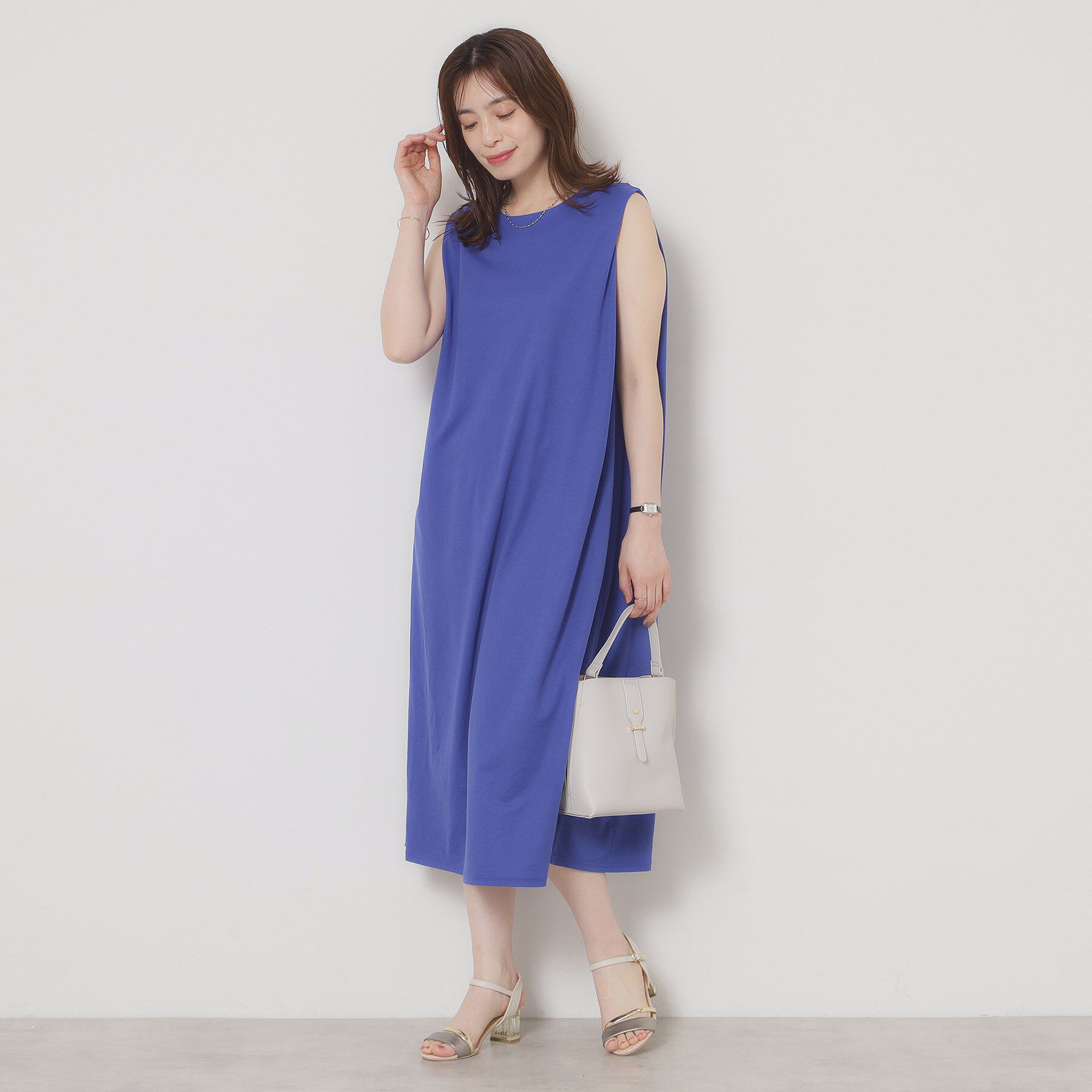ITS&rsquo;DEMO「【接触冷感／洗濯機OK】カノコカットタックワンピース」|ワンピース|