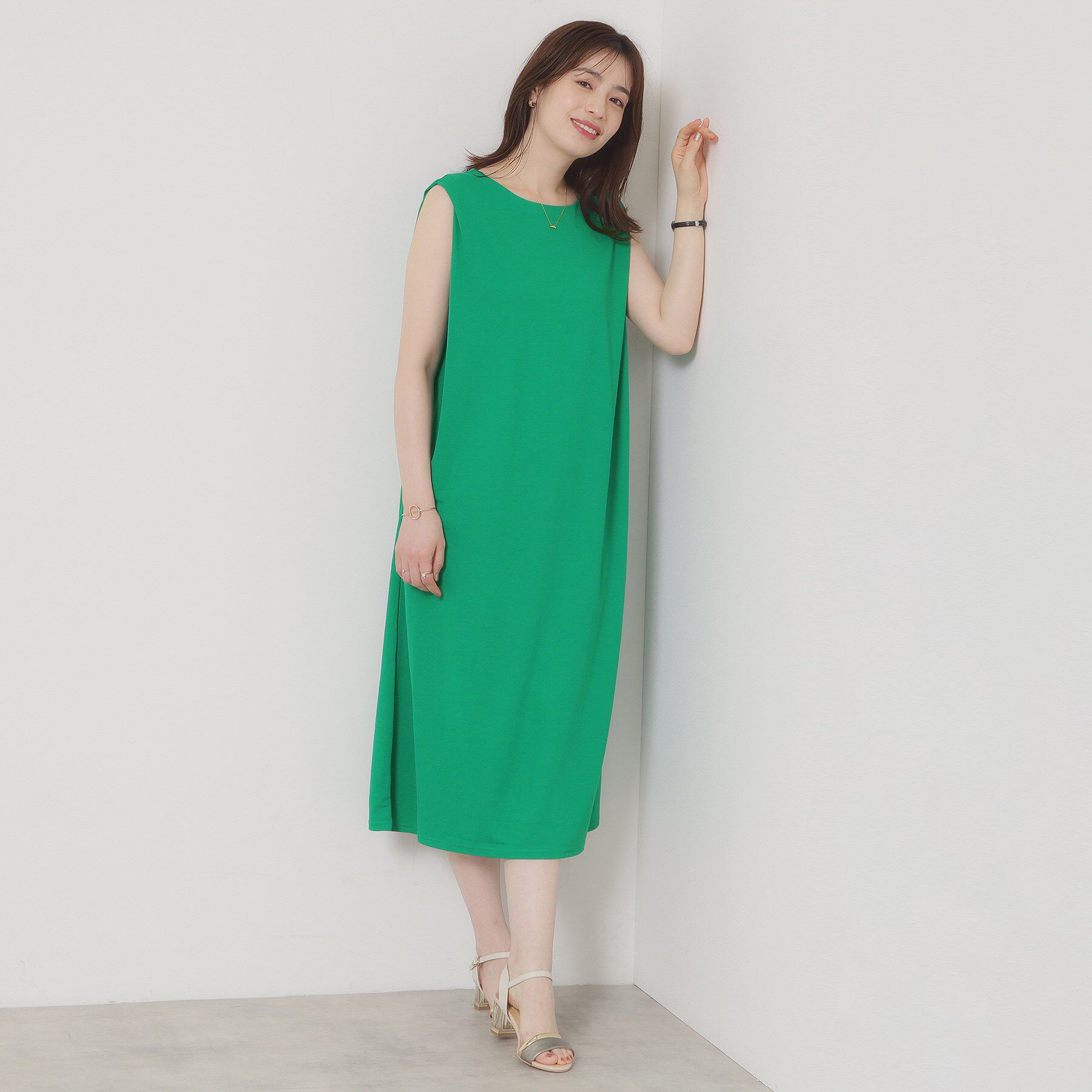 ITS&rsquo;DEMO「【接触冷感／洗濯機OK】カノコカットタックワンピース」|ワンピース|