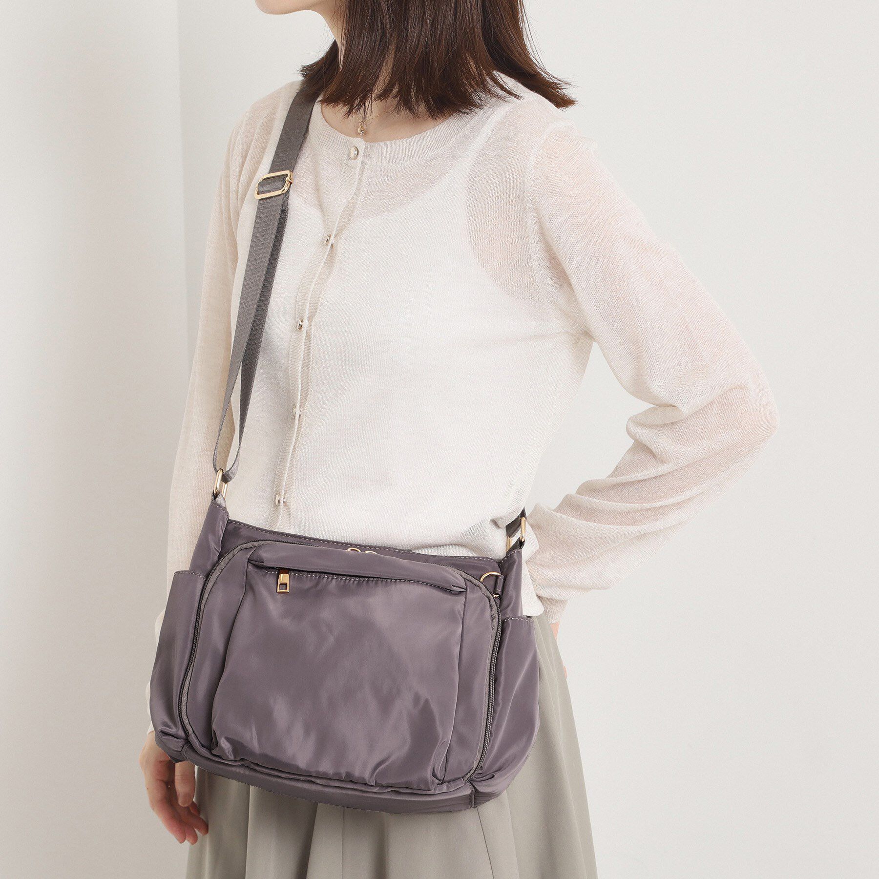 ITS&rsquo;DEMO「ガバッとショルダー【10ポケット】」|ショルダー・メッセンジャー|グレー(012)