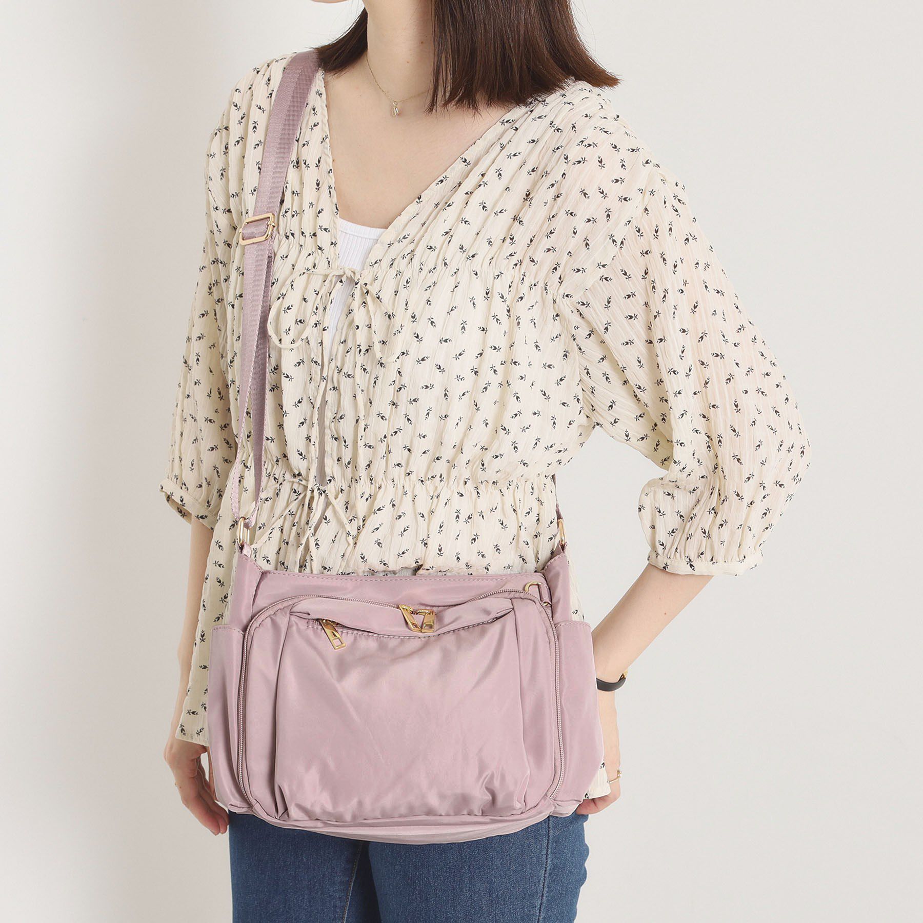 ITS&rsquo;DEMO「ガバッとショルダー【10ポケット】」|ショルダー・メッセンジャー|ピンク(071)