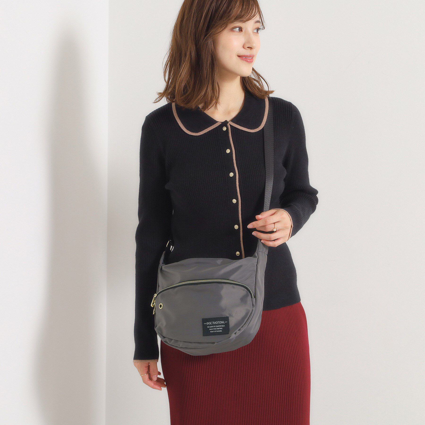 ITS&rsquo;DEMO「【防花粉】高密度ポリ半月ミニショルダー」|ショルダー・メッセンジャー|