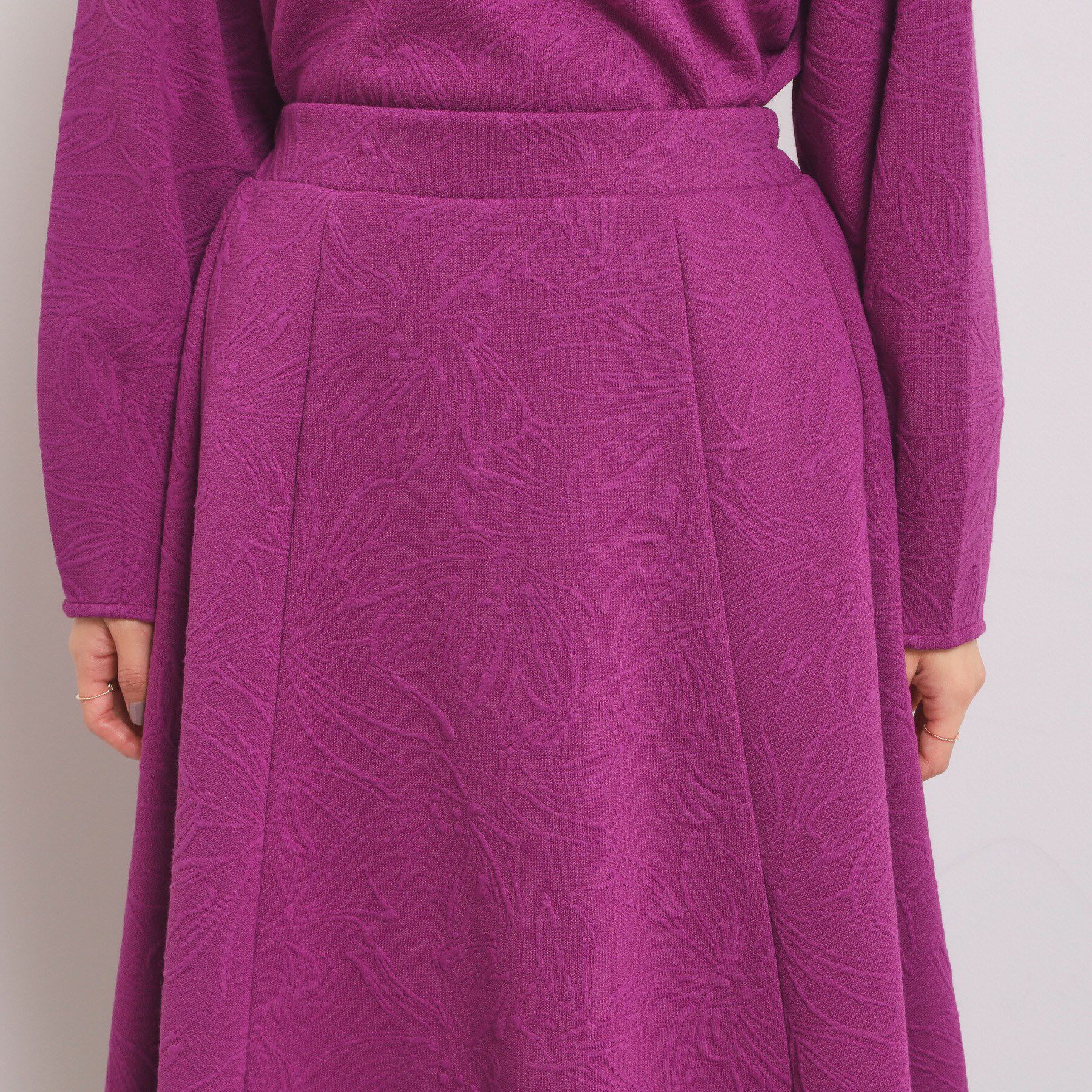 ITS&rsquo;DEMO「【手洗い可／セットアップ可】花柄ジャカードスカート」|スカート|