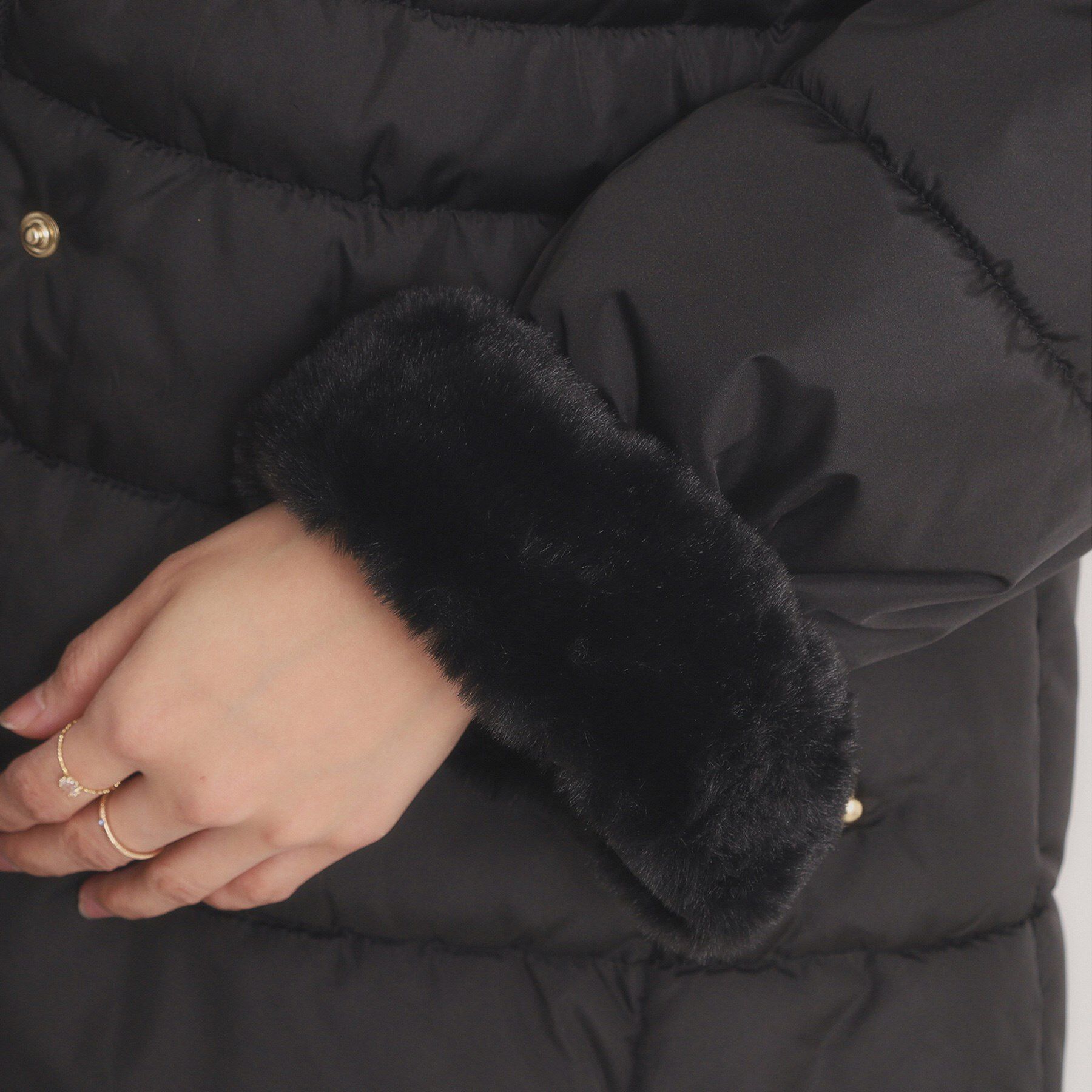 ITS&rsquo;DEMO「【撥水加工】ショールカラー中綿ミディ丈コート」|ダウン|