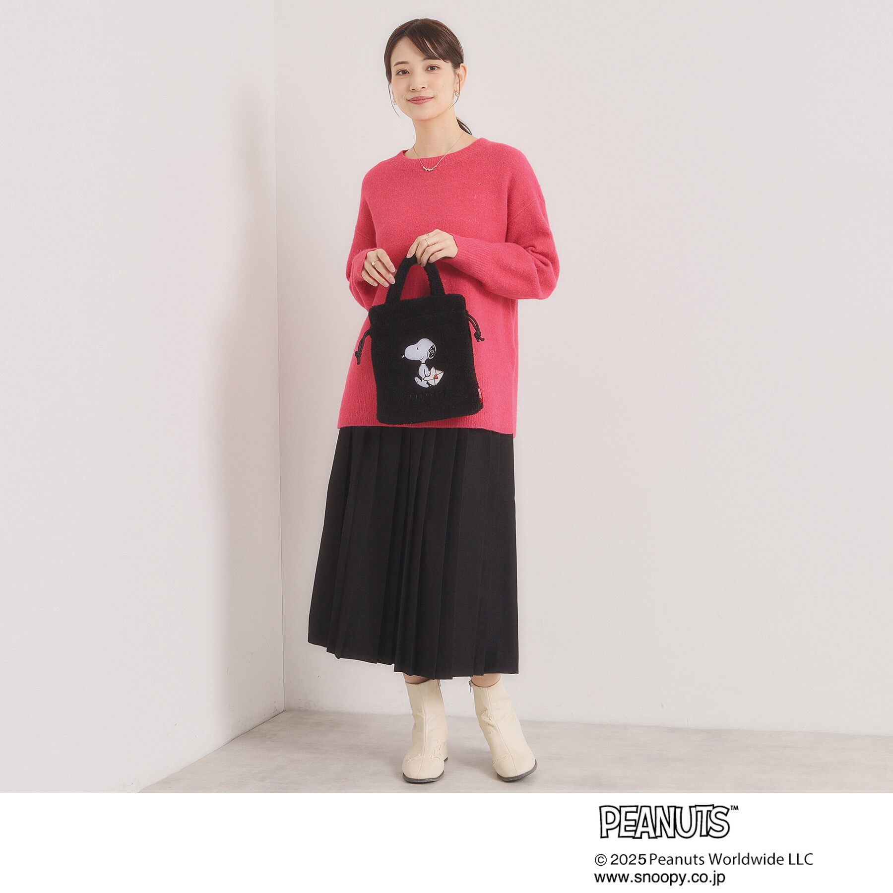 ITS&rsquo;DEMO「＜PEANUTS＞ボア刺繍ショルダー」|ショルダー・メッセンジャー|