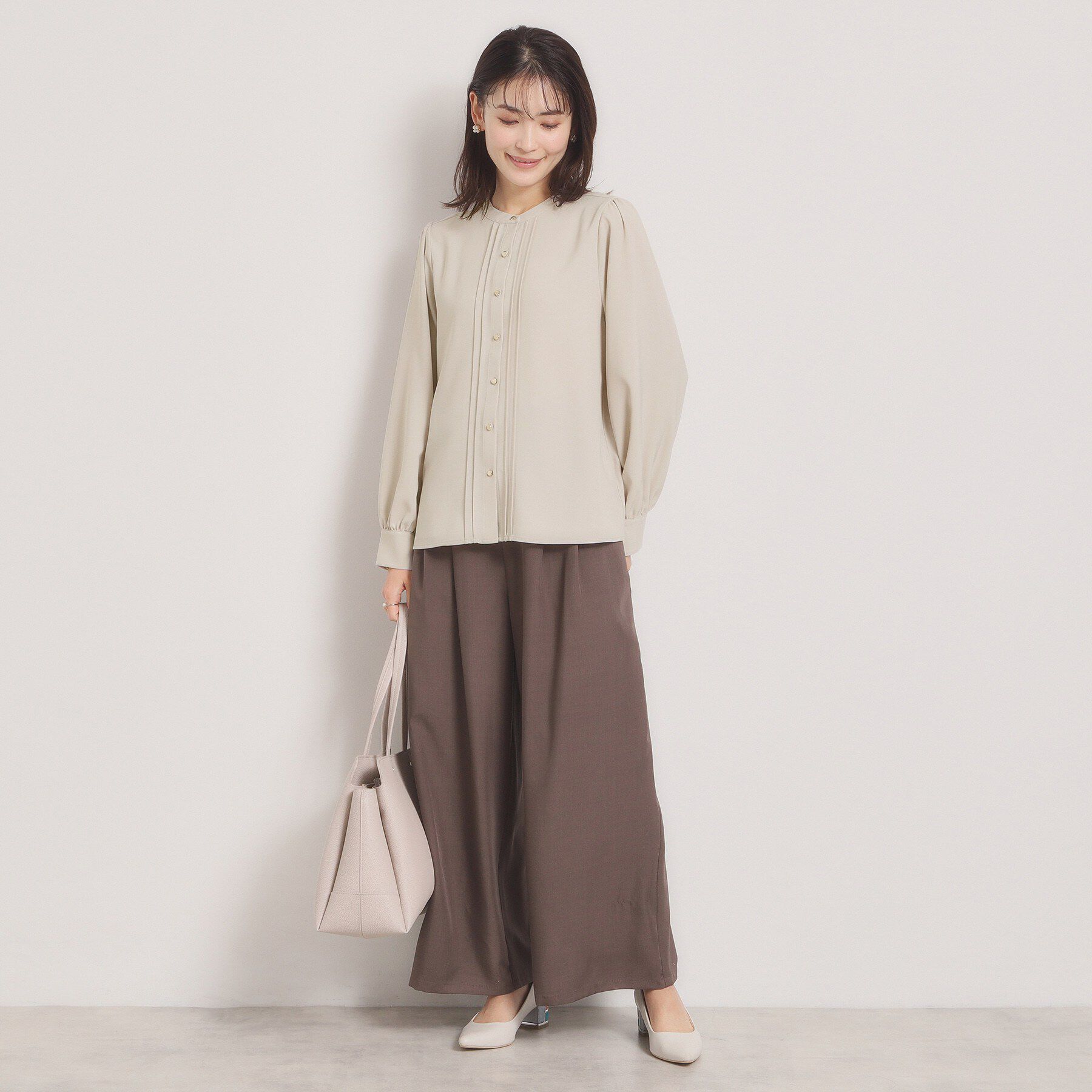 ITS&rsquo;DEMO「【入卒／手洗い可】フロントピンタックブラウス」|シャツ・ブラウス|