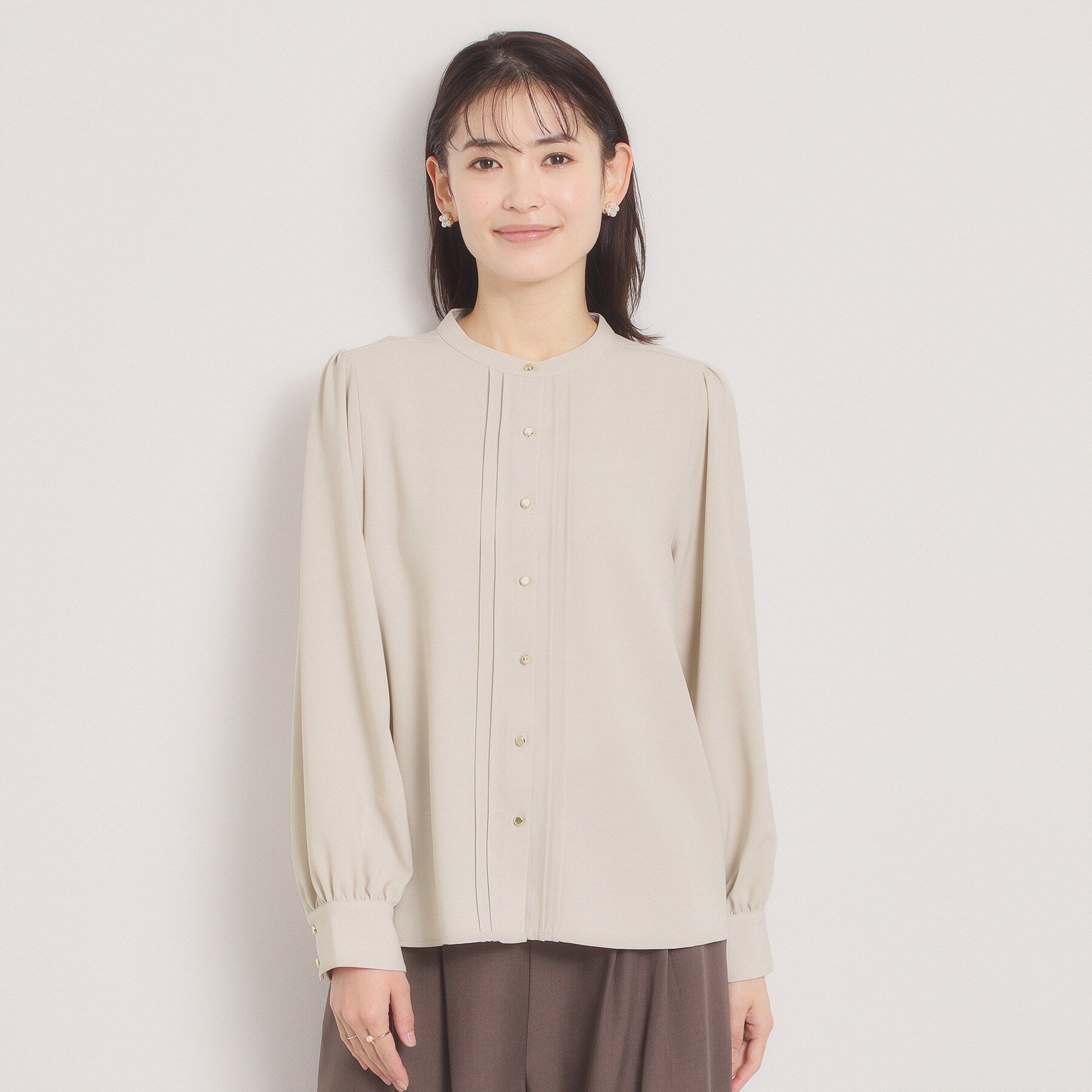 ITS&rsquo;DEMO「【入卒／手洗い可】フロントピンタックブラウス」|シャツ・ブラウス|