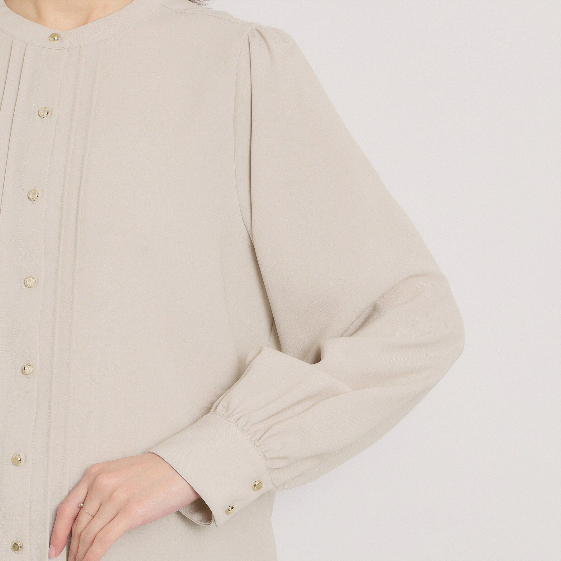 ITS&rsquo;DEMO「【入卒／手洗い可】フロントピンタックブラウス」|シャツ・ブラウス|