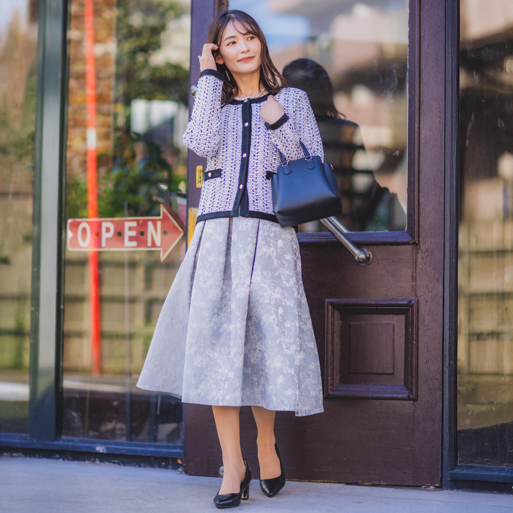 ITS&rsquo;DEMO「＜楽もち＞軽量PU三層2WAYトート」|ハンドバッグ|