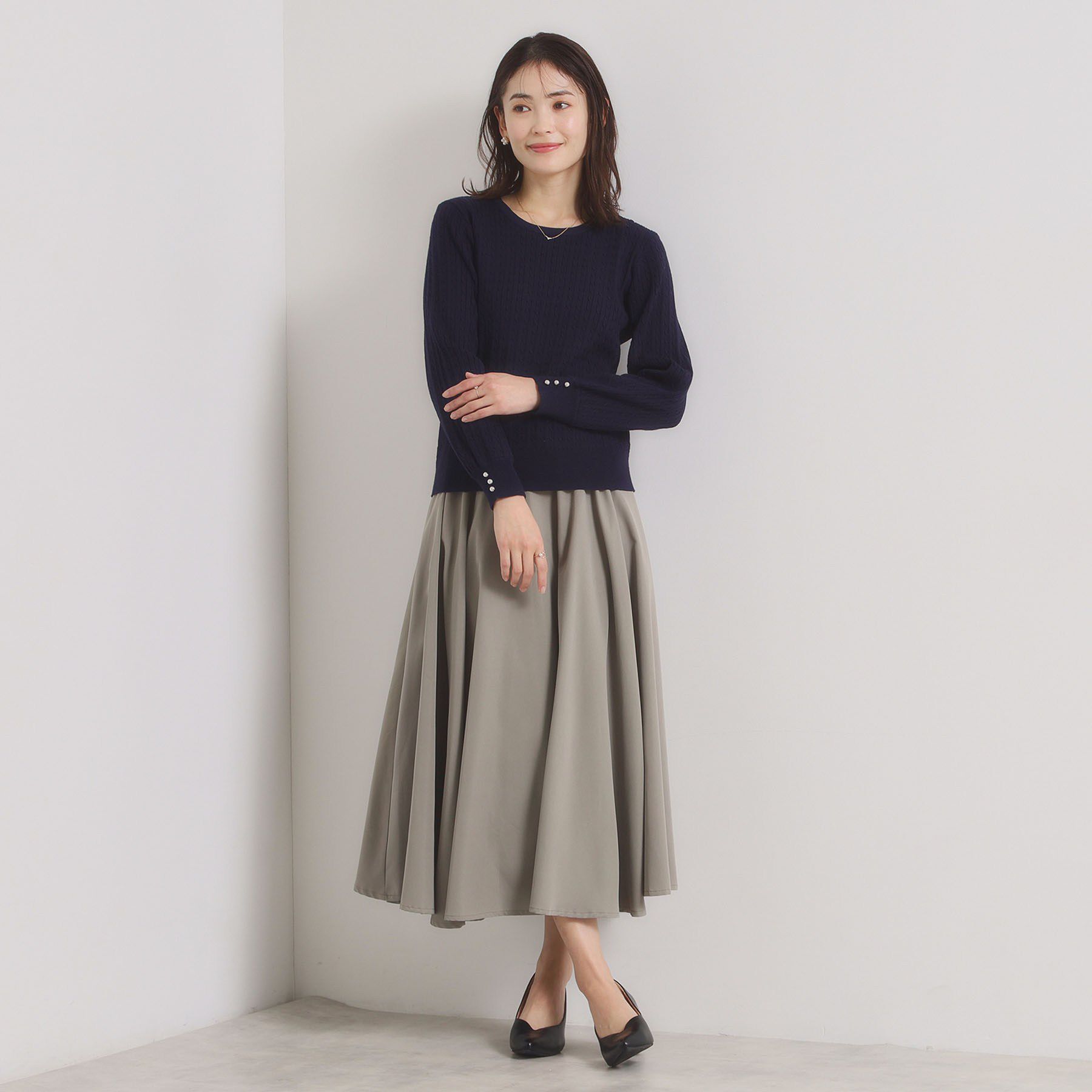 ITS&rsquo;DEMO「【手洗い可】ミニケーブルニット」|ニット・セーター|