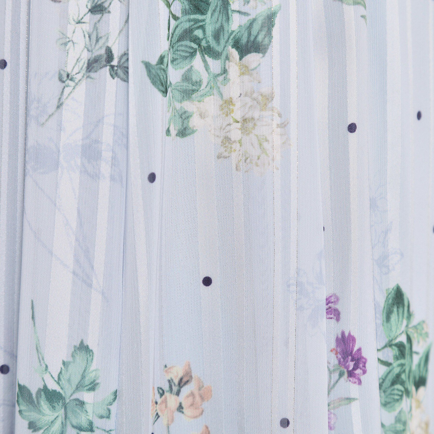 ITS&rsquo;DEMO「【手洗い可／セットアップ可】ラメストライプ花柄スカート」|スカート|