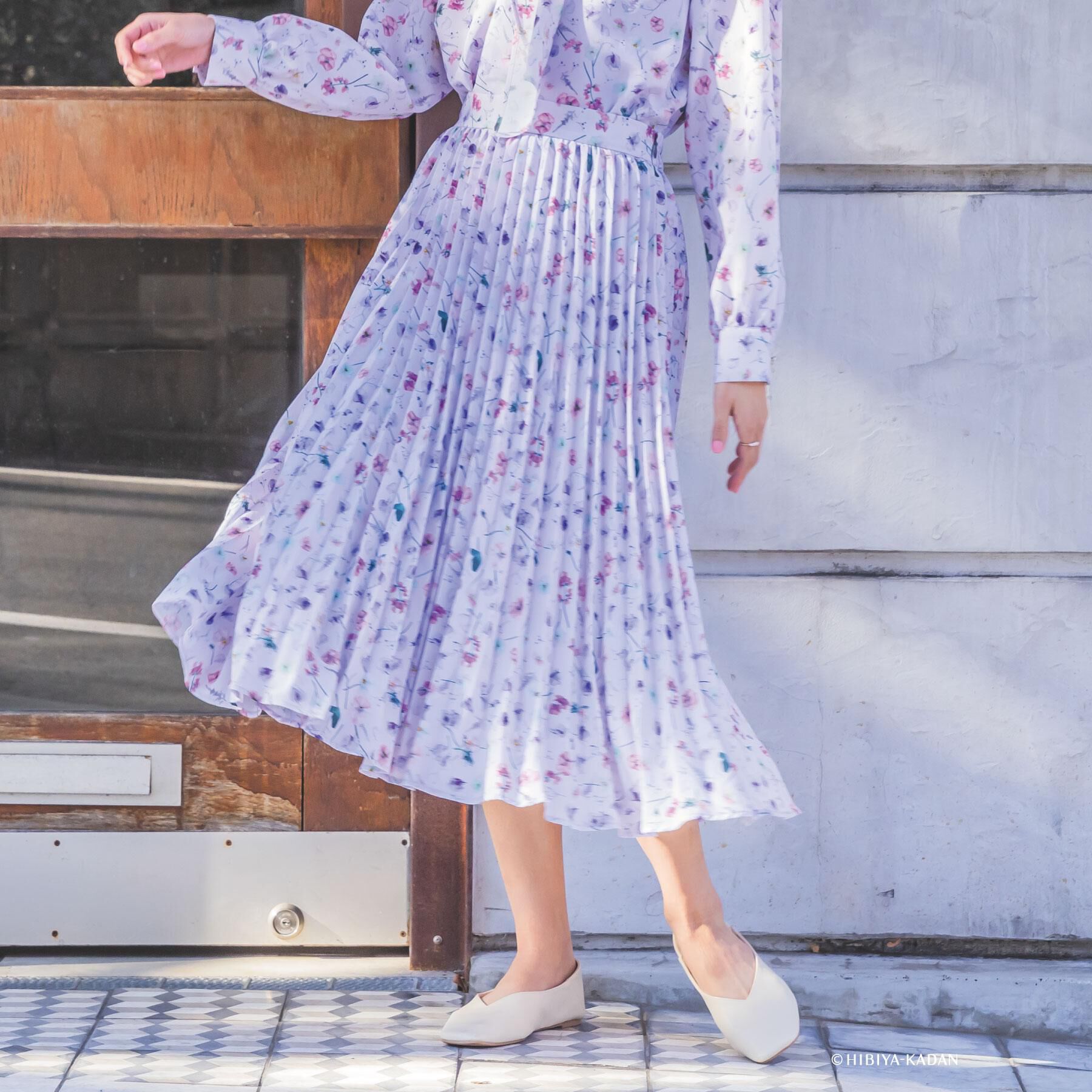 ITS&rsquo;DEMO「【ITS&rsquo;DEMO &times; HIBIYA－KADAN】楊柳プリーツスカート」|スカート|