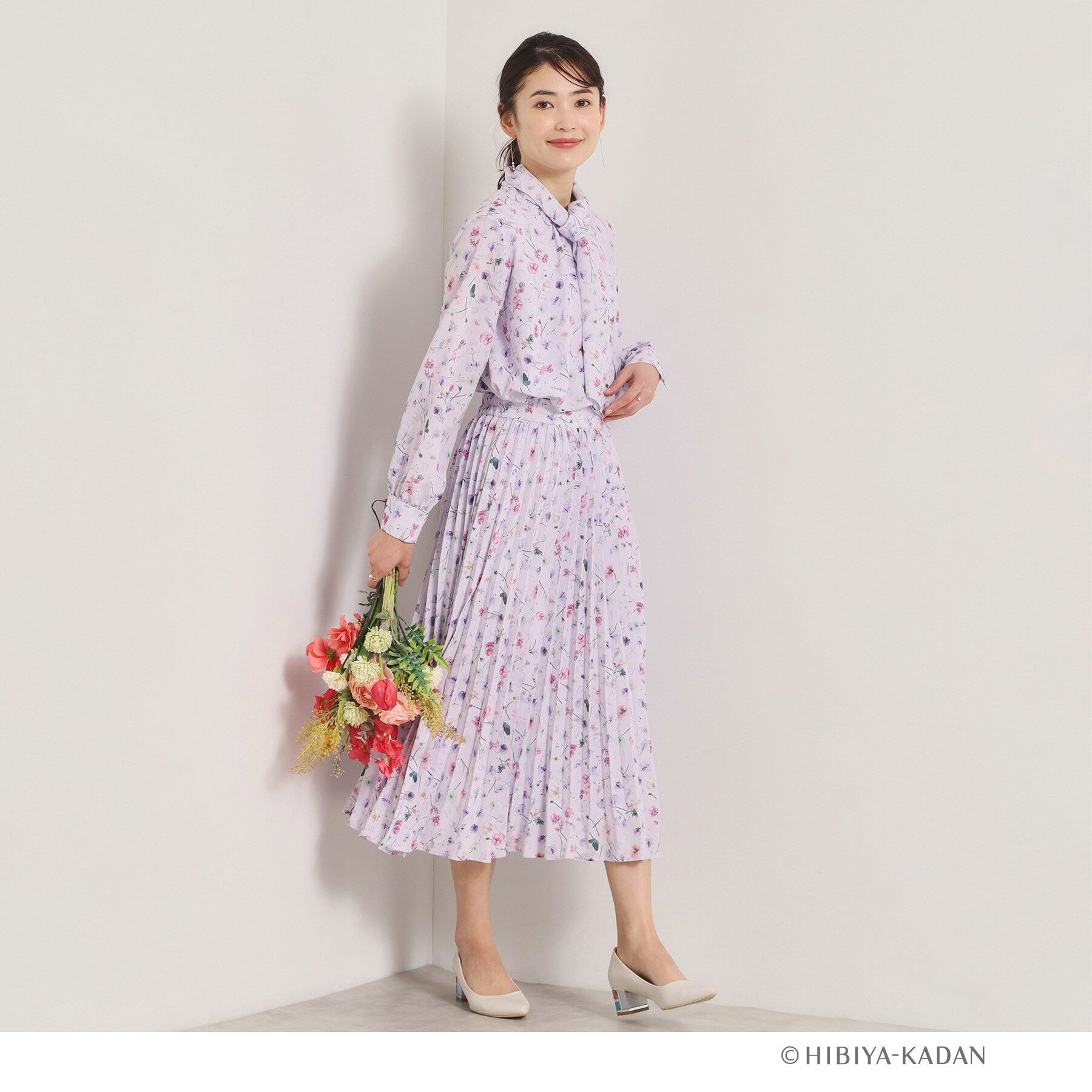 ITS&rsquo;DEMO「【ITS&rsquo;DEMO &times; HIBIYA－KADAN】楊柳プリーツスカート」|スカート|