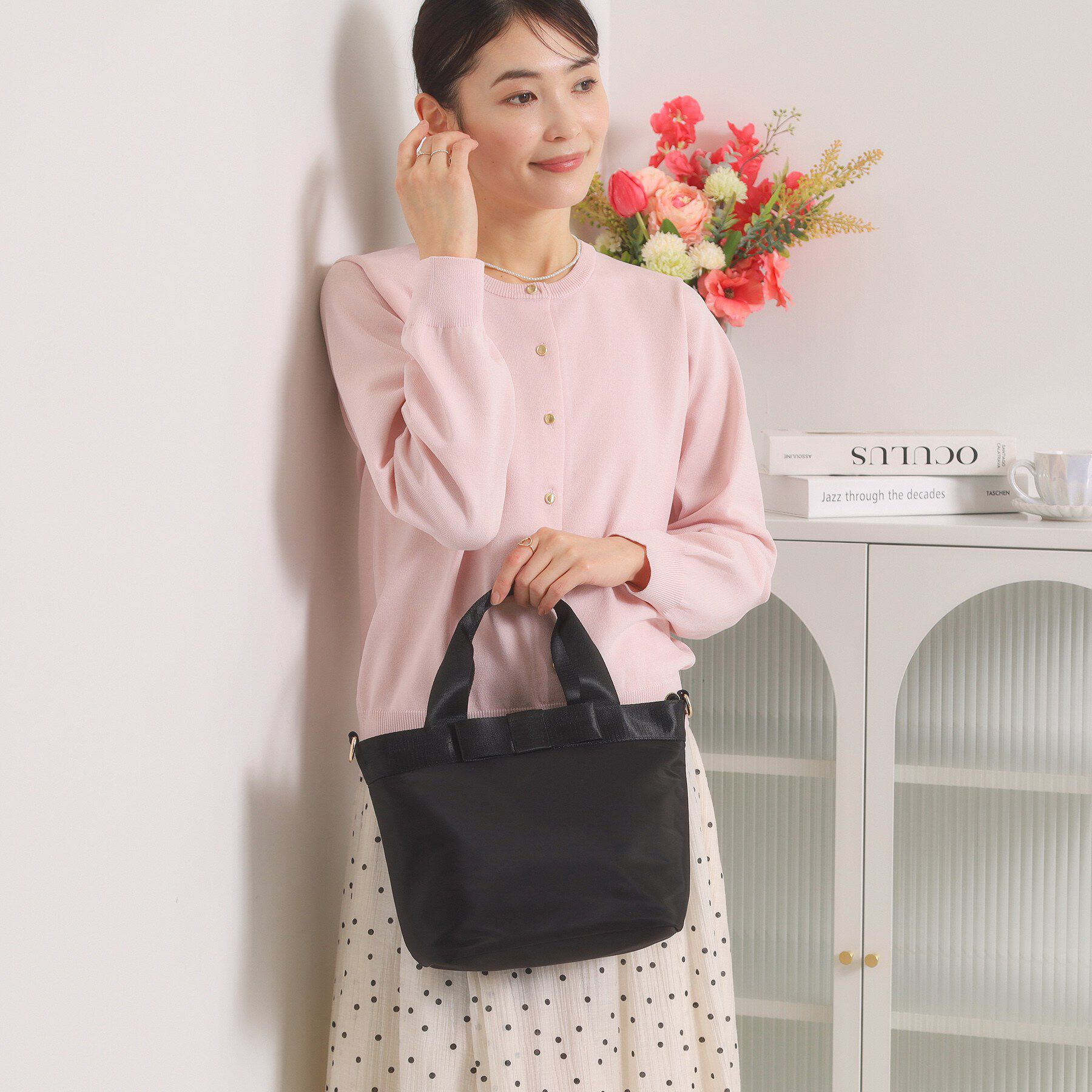 ITS&rsquo;DEMO「リボンモチーフ2WAYトート」|トートバッグ|