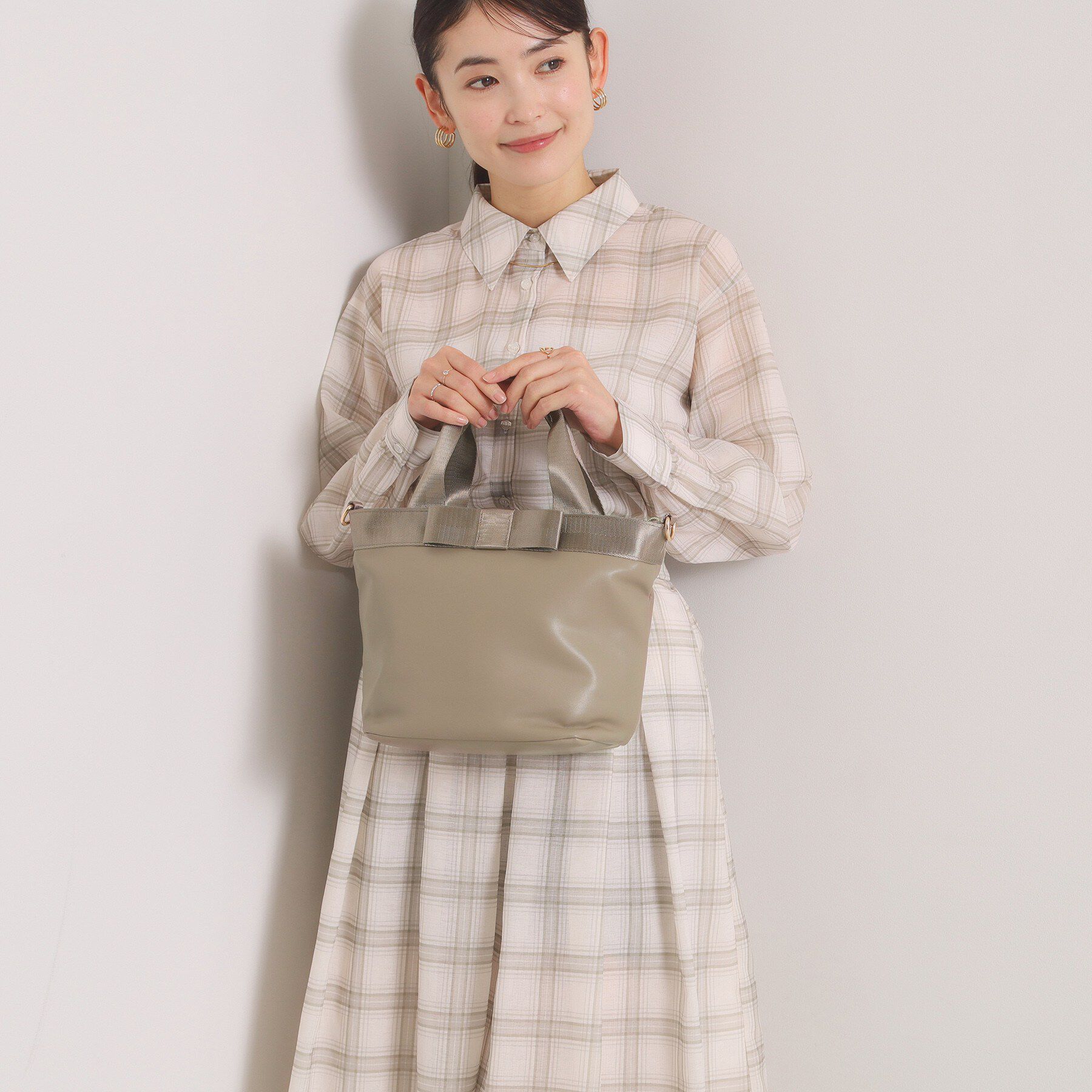 ITS&rsquo;DEMO「リボンモチーフ2WAYトート」|トートバッグ|