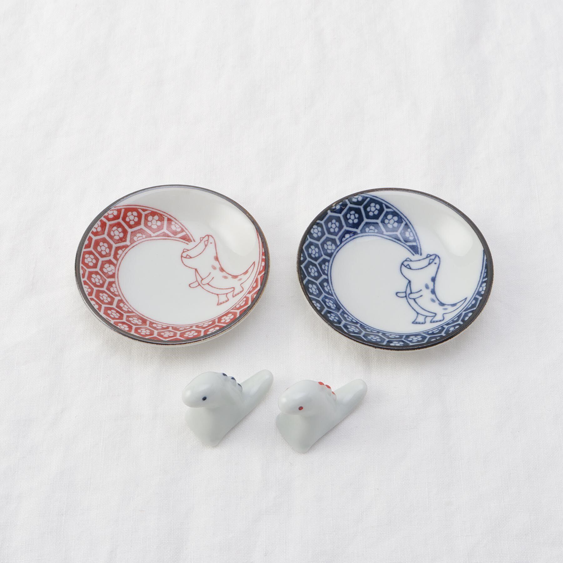 212 KITCHEN STORE「まめ皿・箸置ペア ＜江戸っ子恐竜 ＞」|食器・キッチングッズ|