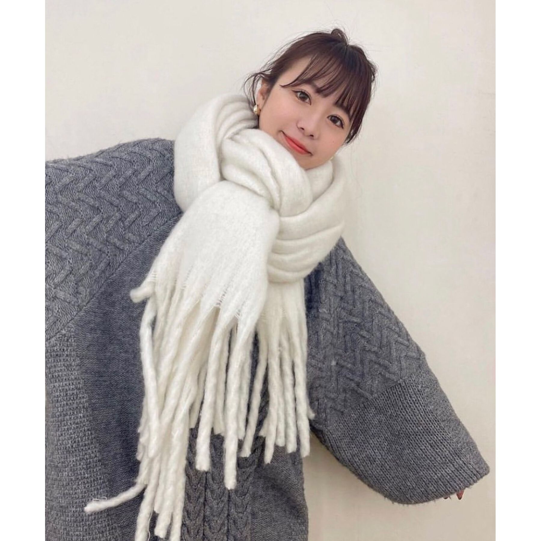 Ober Tashe「アレンジしやすい250cm カラフルボリュームストールマフラー　累計販売約5000枚【防寒／マフラー」|ストール|