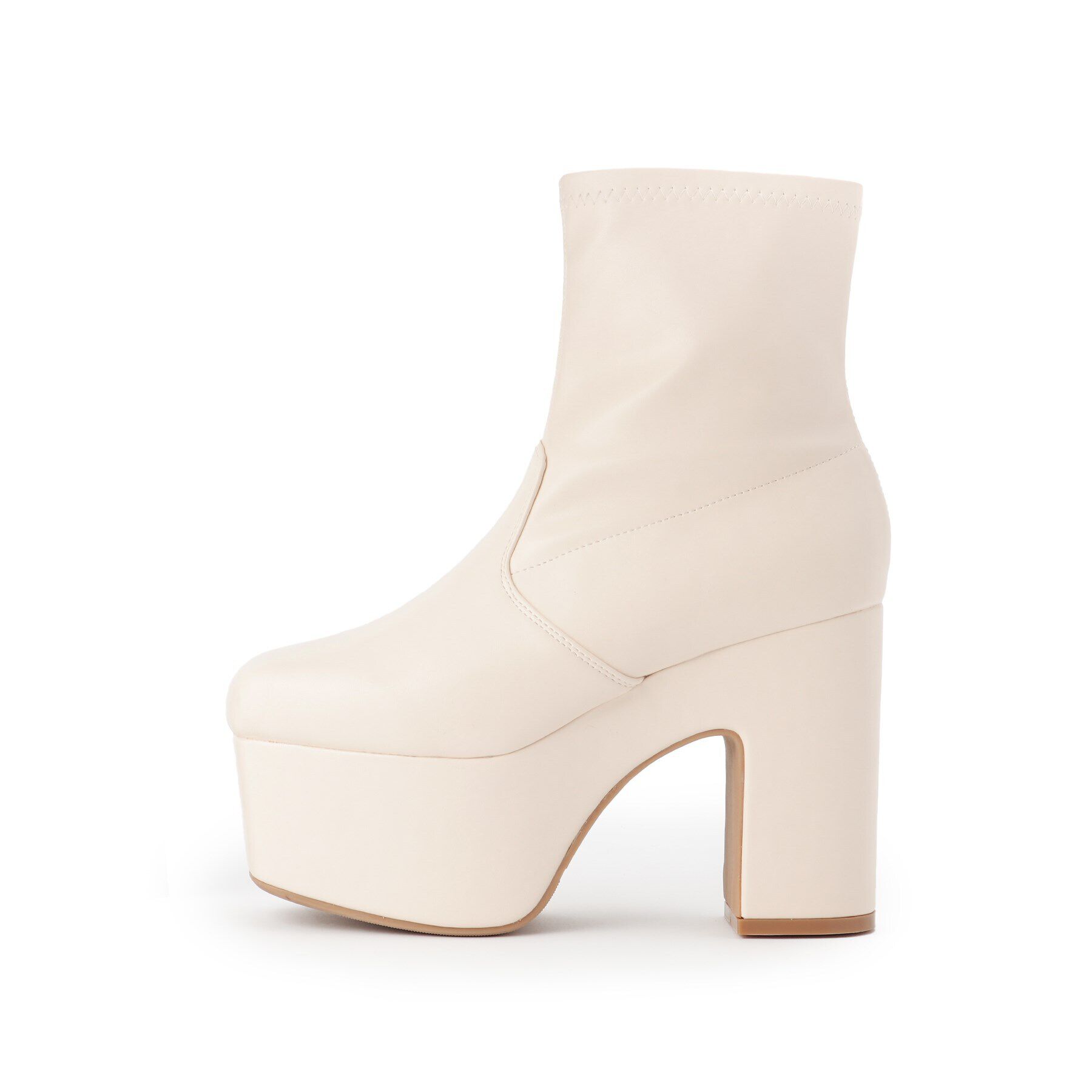 csT&P「スクウェアヒールストレッチブーツ」|ショートブーツ|