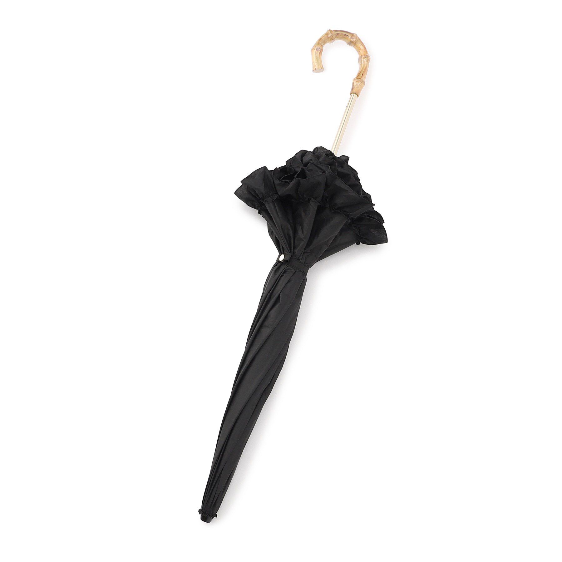 Ober Tashe「【毎シーズン大人気/2WAY】遮光率100％！2段折傘フリル折りたたみ日傘（晴雨兼用）pink tr」|傘|