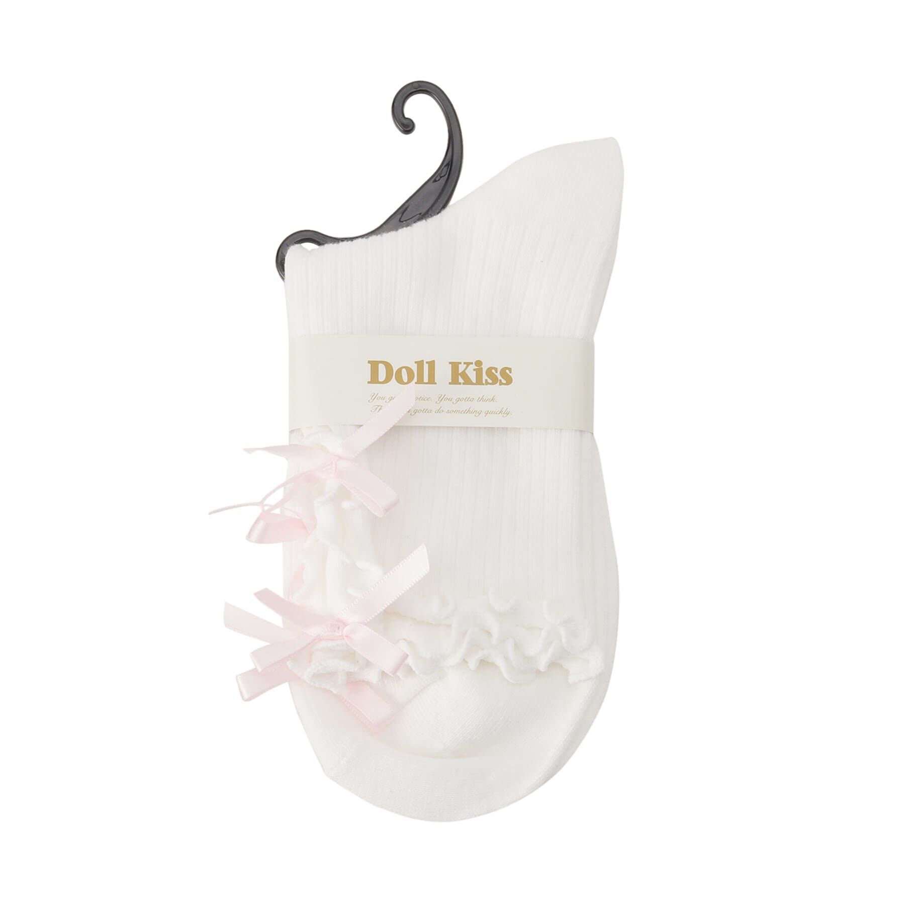 Doll Kiss「くり抜きリボン付きソックス　靴下」|ソックス|ピンク(072)