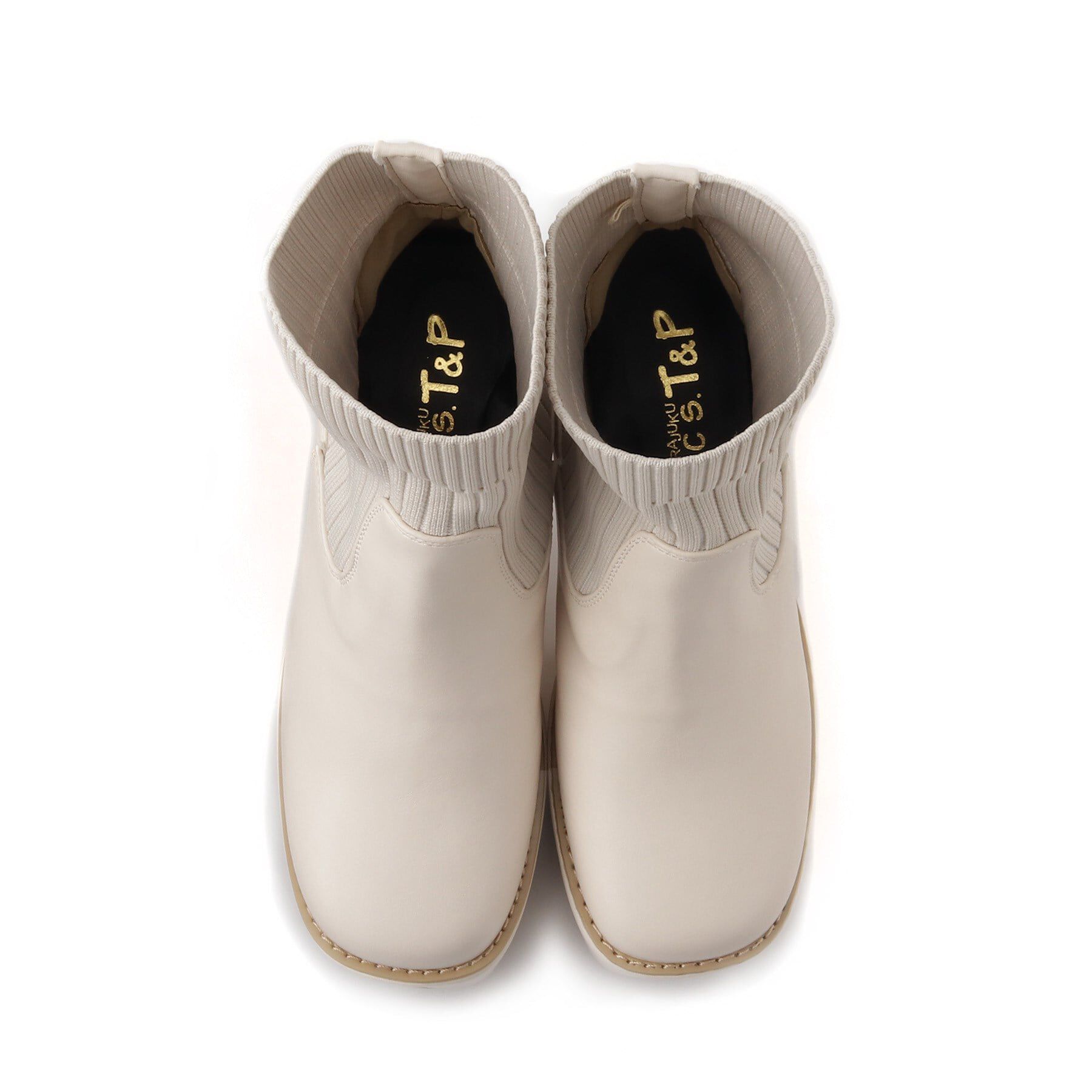 csT&P「厚底ニットブーツ」|ショートブーツ|