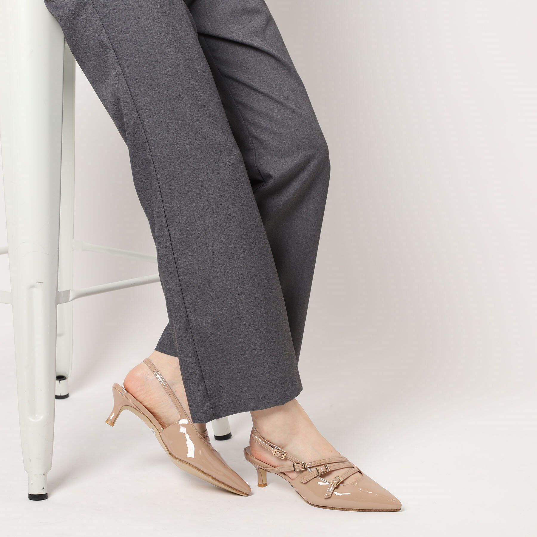 ESPERANZA「バックストラップミドルヒールパンプス」|パンプス|