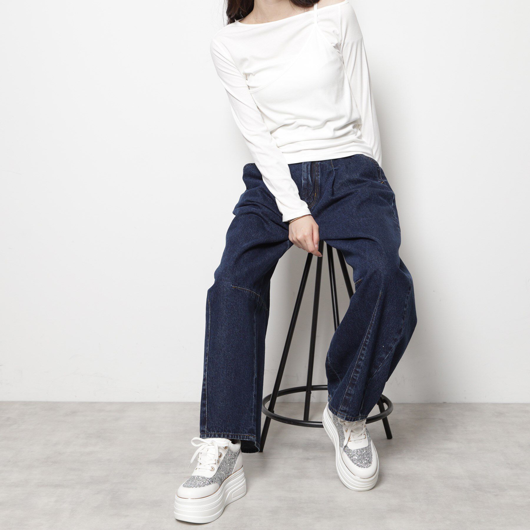 ESPERANZA「ゴールドライン厚底フラットスニーカー」|スニーカー|