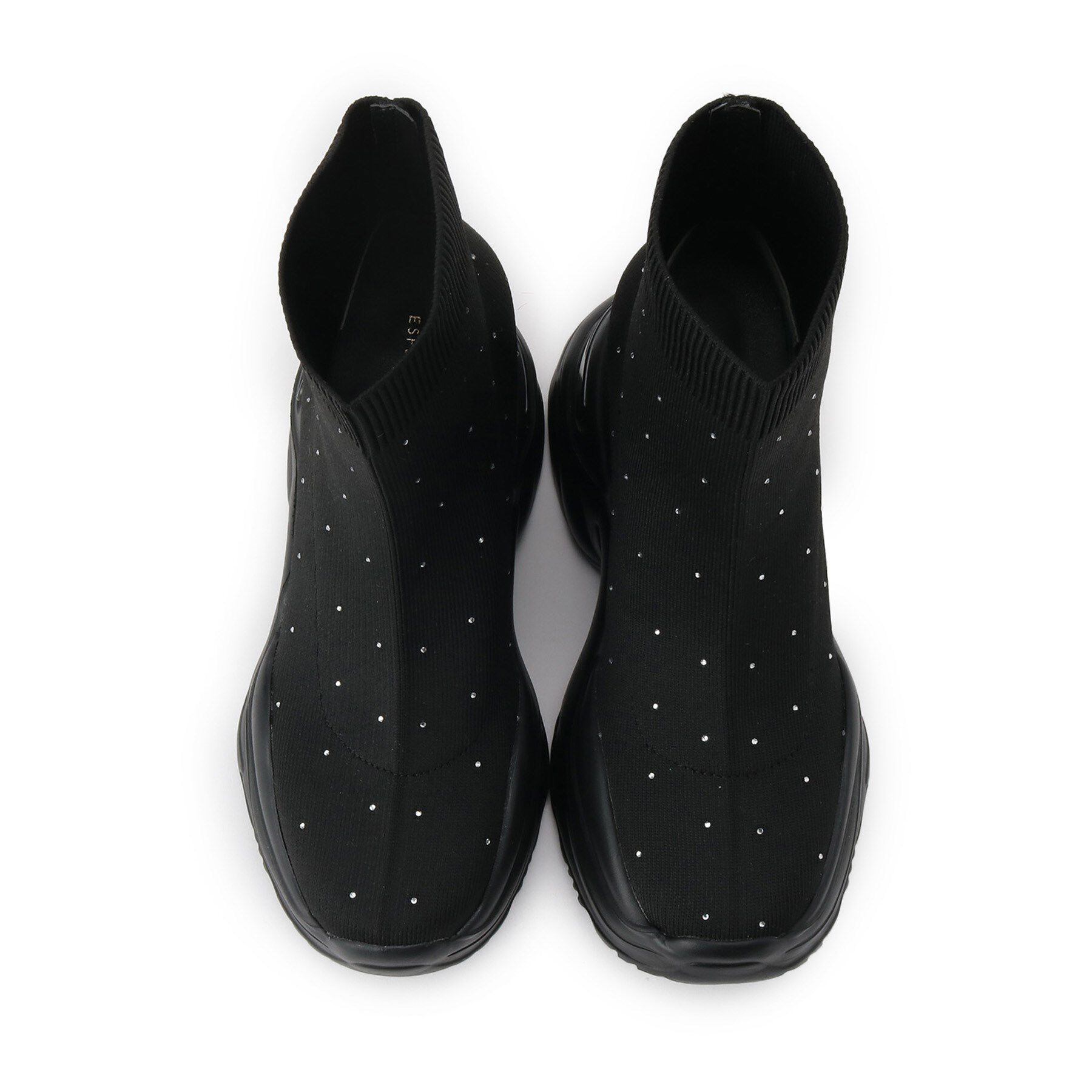 ESPERANZA「【EC先行販売】スニーカーソールラインストーンニットブーツ」|ショートブーツ|