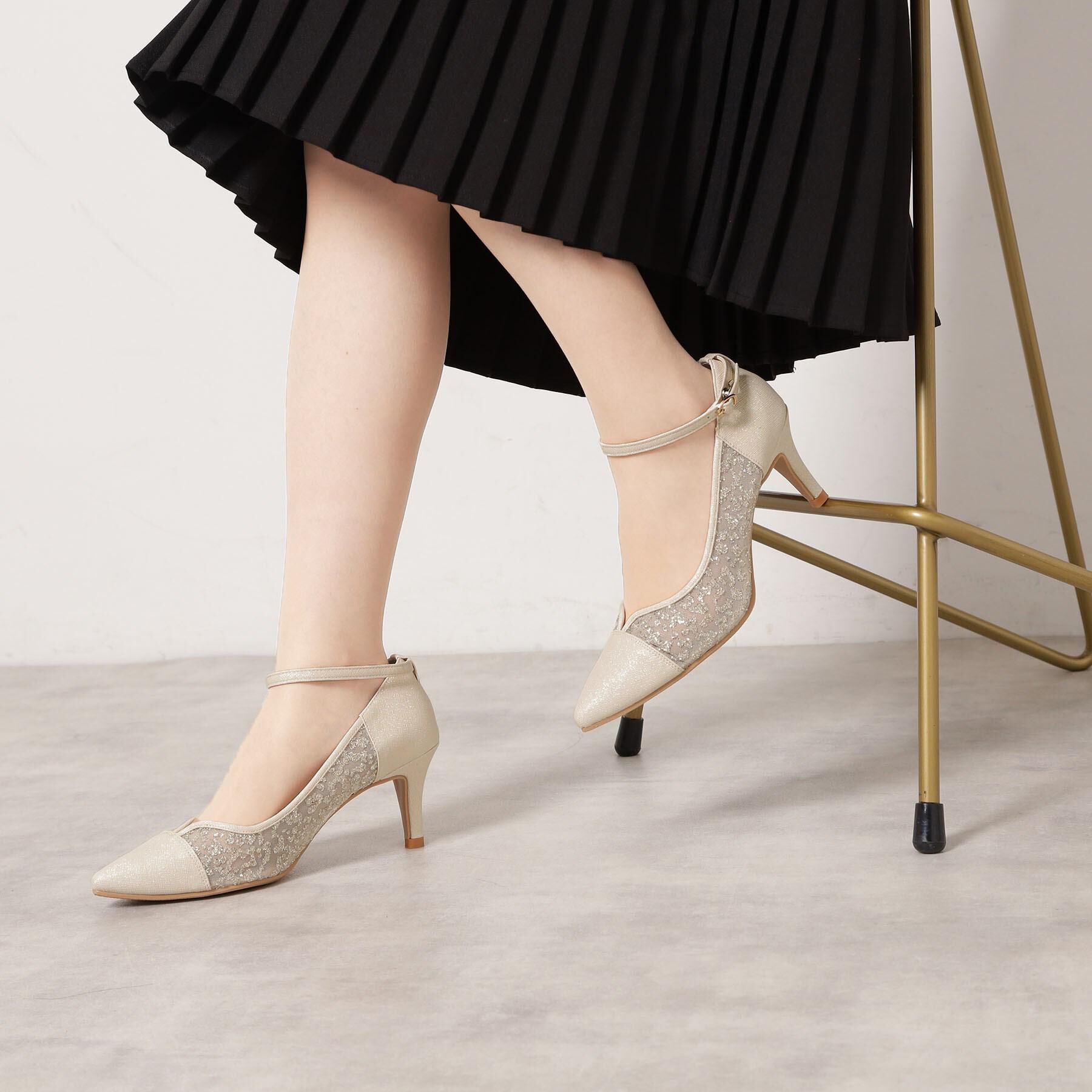 ESPERANZA「ハートカットストラップパンプス」|パンプス|